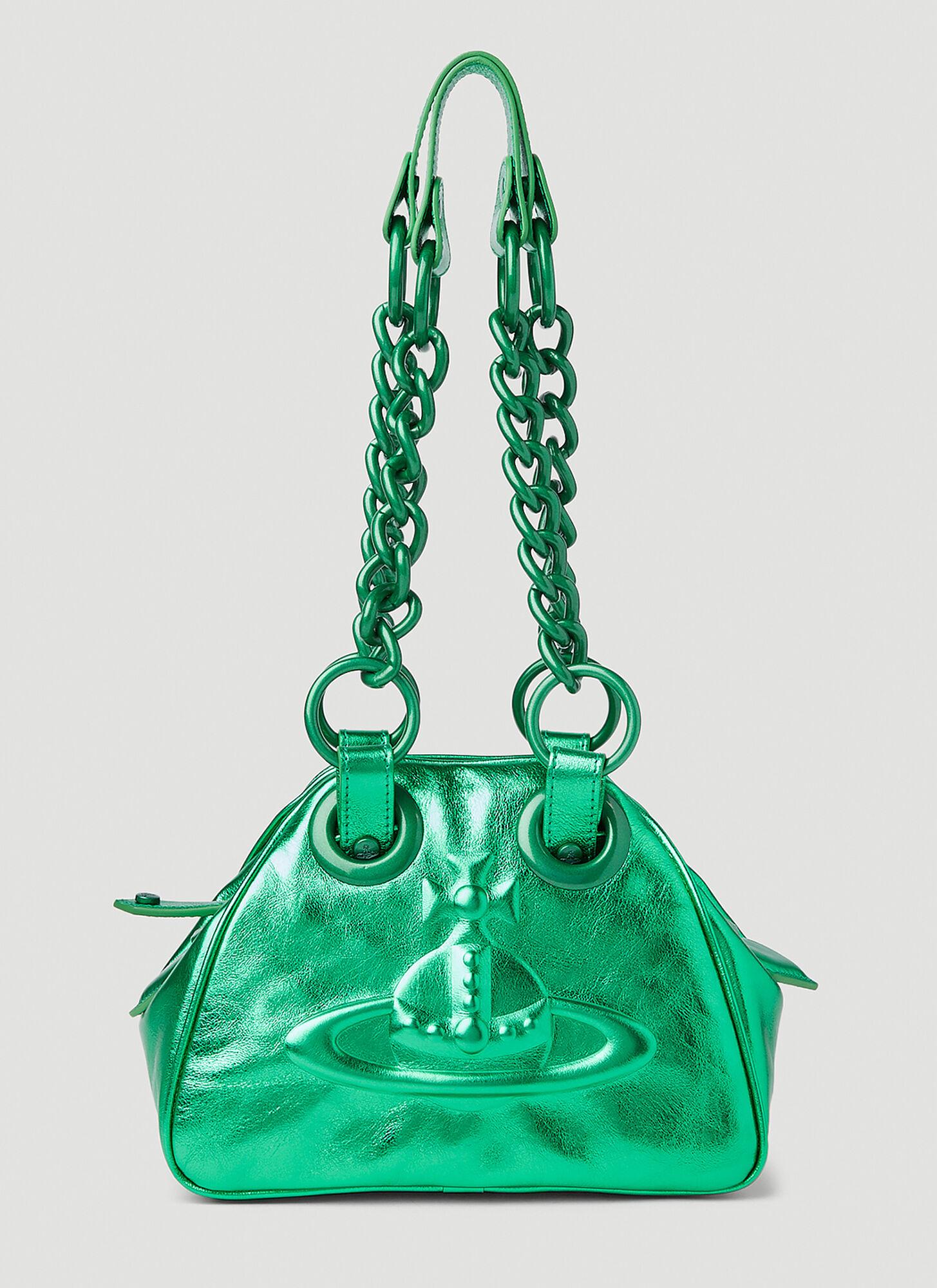 Vivienne Westwood Archive Orb Chain Shoulder Bag in Green | Lyst