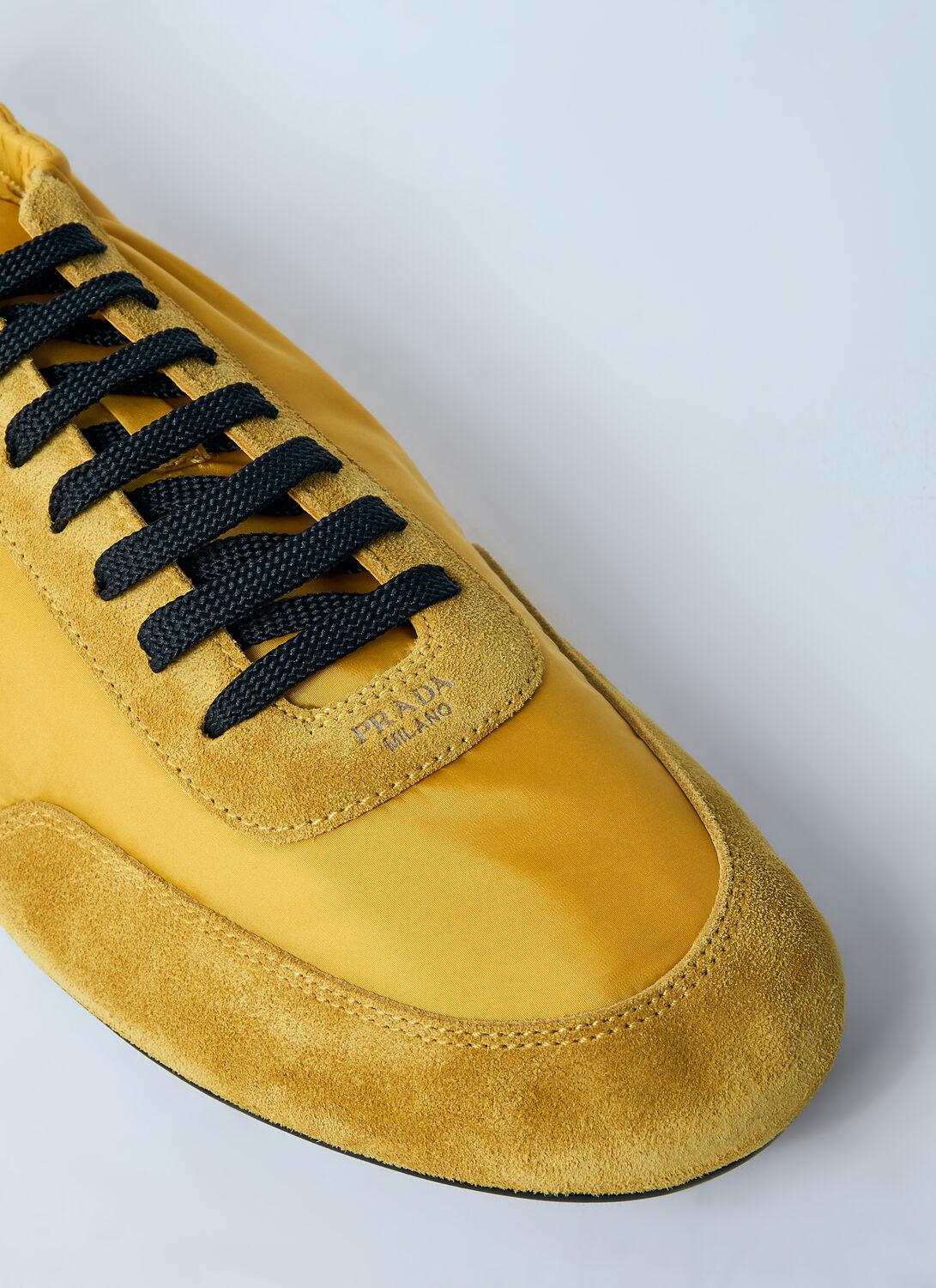 スニーカー PRADA Brown Re-Nylon and suede Collapse sneakers Prada Collapse Re-Nylon Suede Sneakers | Brown | FARFETCH