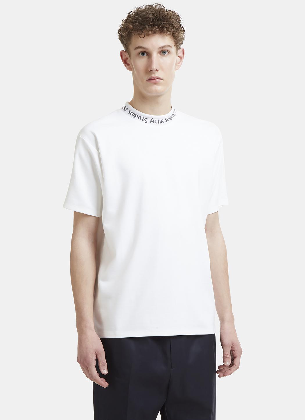 Acne Studios Synthetic Navid Logo Crew Neck T Shirt In White For