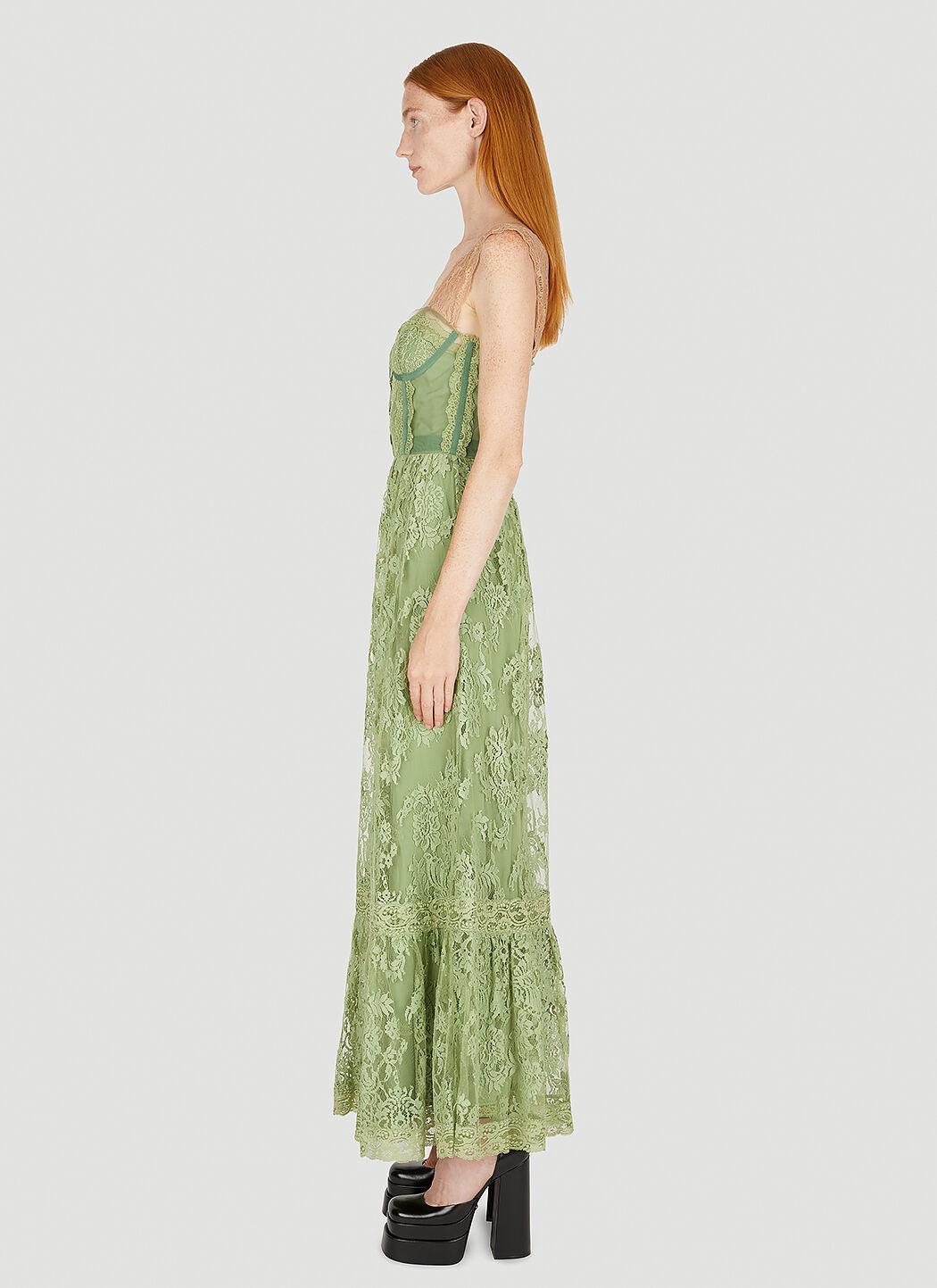 Gucci Floral Lace Gown in Green | Lyst Australia