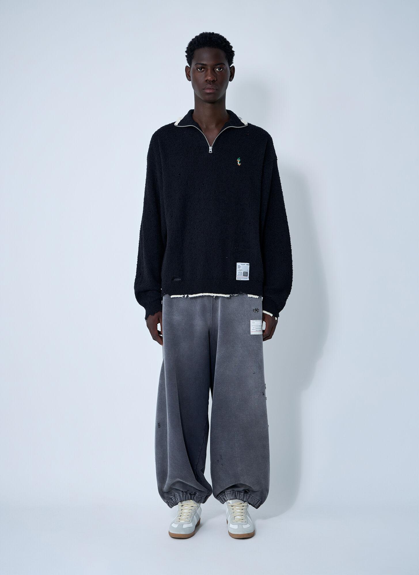【Maison MIHARA YASUHIRO】Distressed Sweat Maison MIHARA YASUHIRO distressed-effect Cotton Hoodie