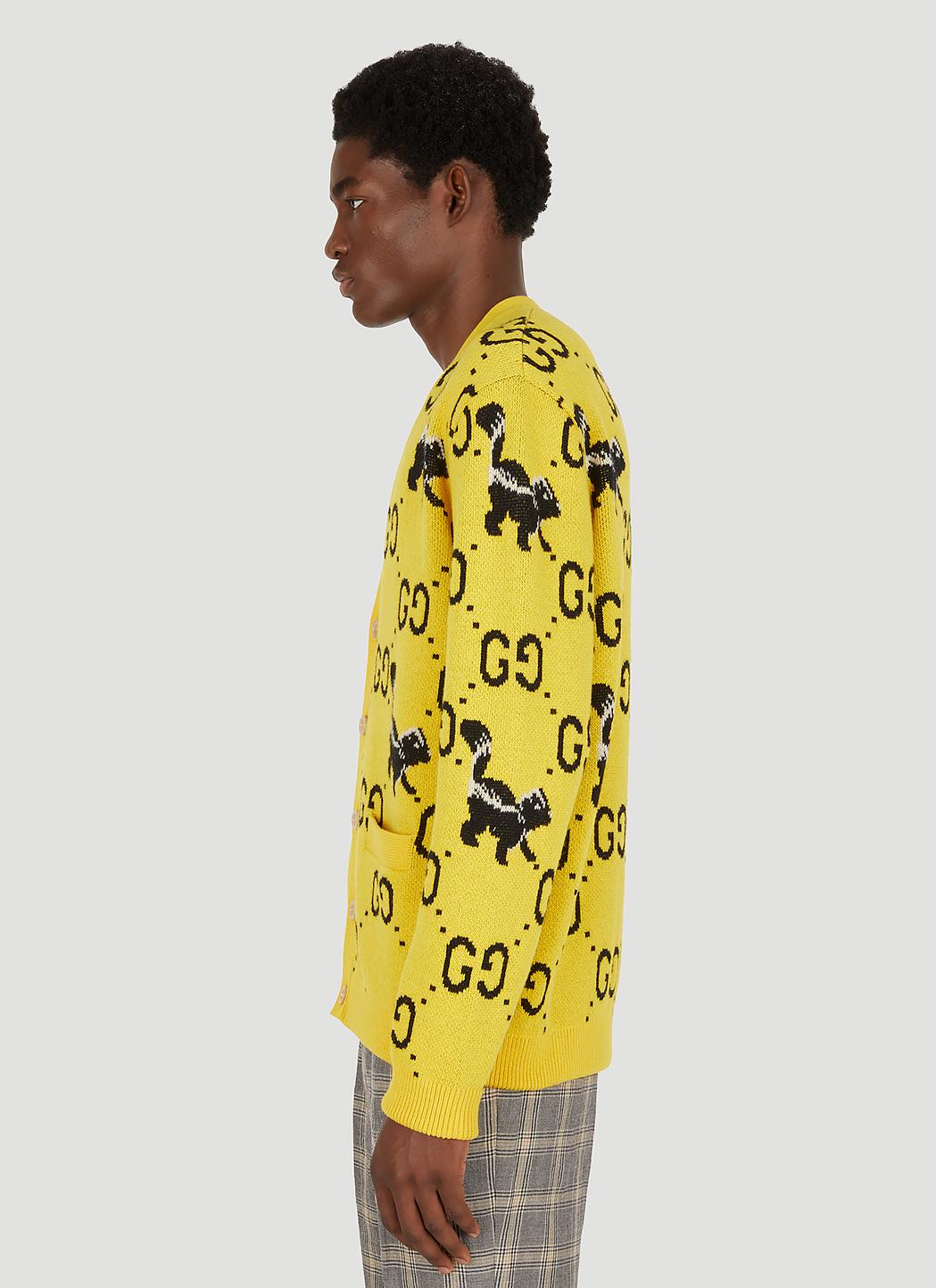 Gucci yellow cardigan hotsell