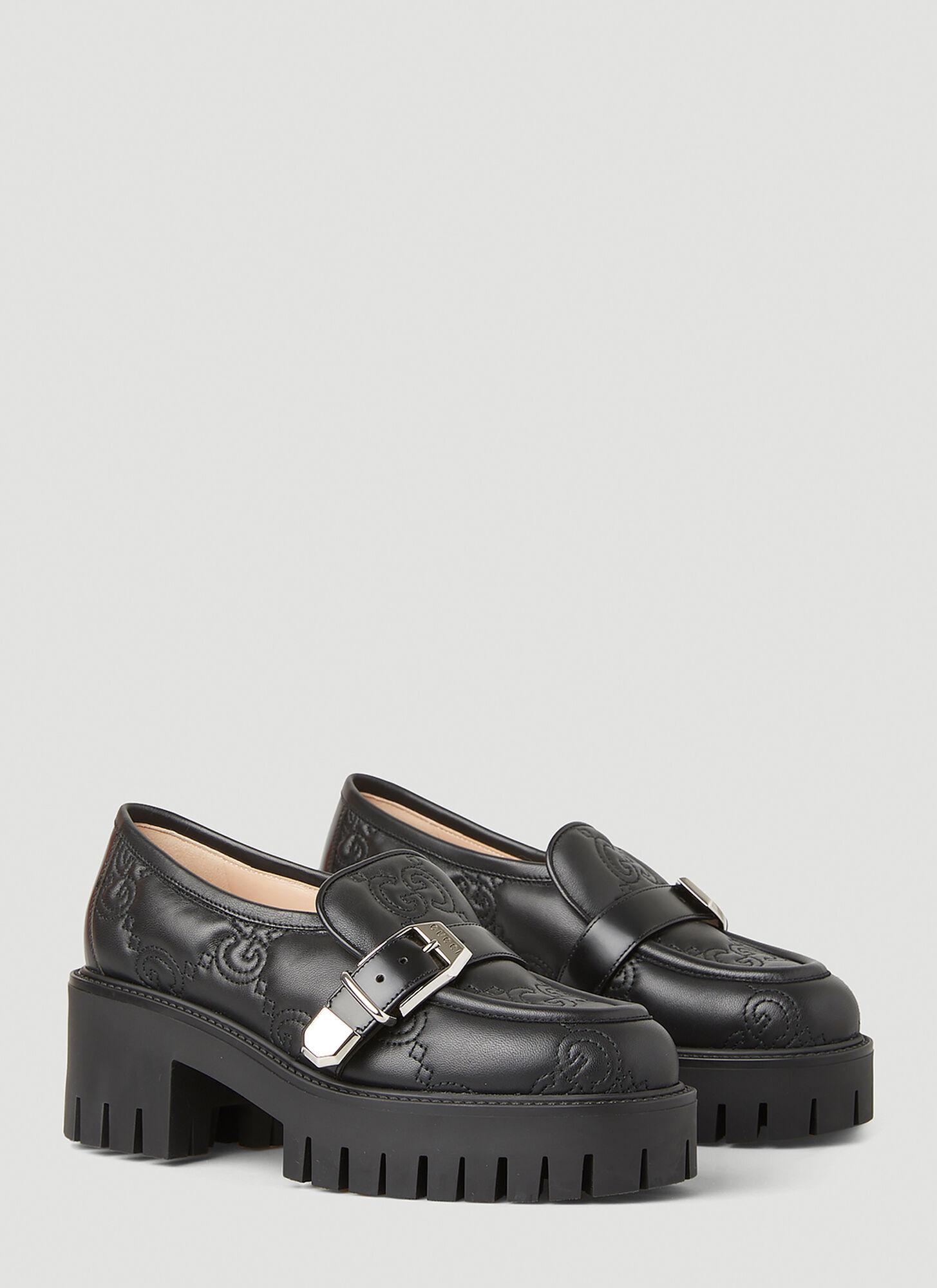 Gucci GG Matelassé Loafers in Gray | Lyst