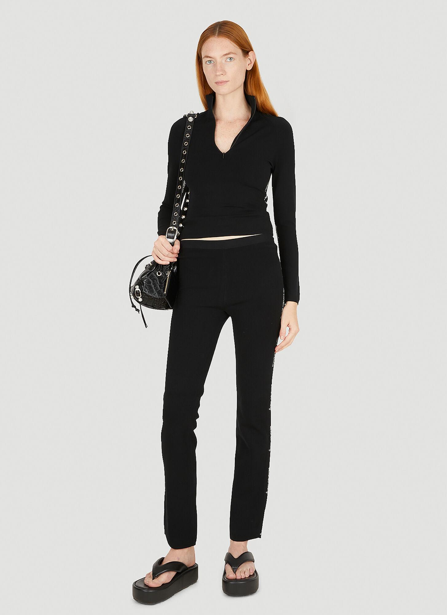 Alexander Wang Jacquard Logo Leggings in Black