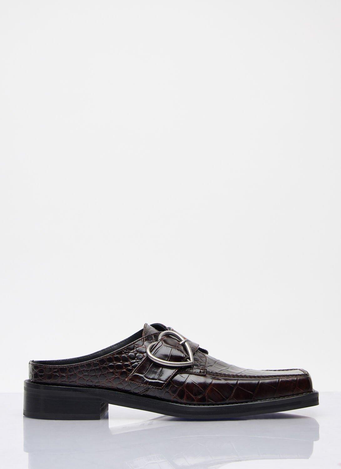 Martine Rose Square Toe Buckle Mules in White for Men | Lyst