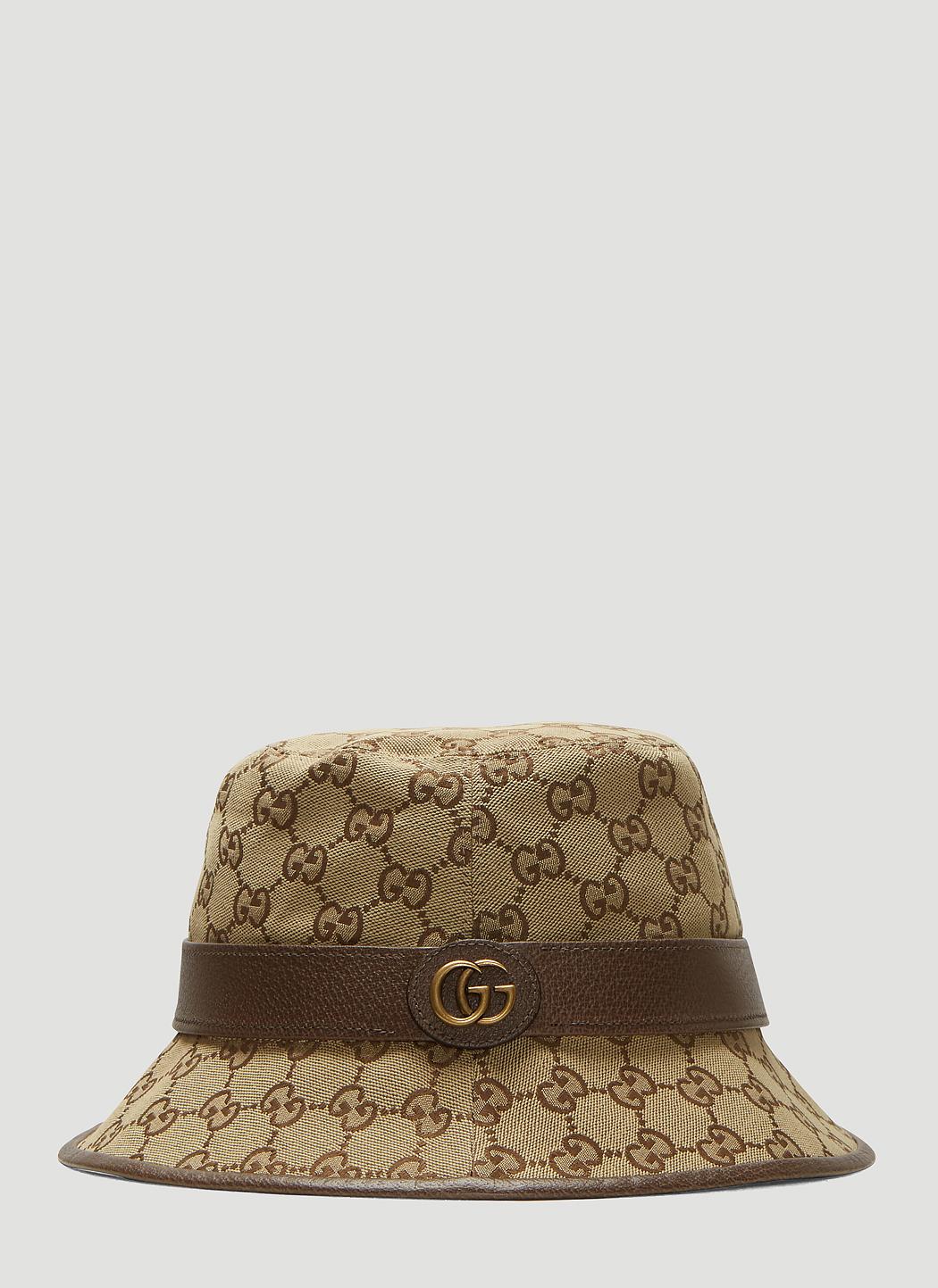 Gucci Canvas GG Supreme Fedora Bucket Hat in Brown for Men Lyst