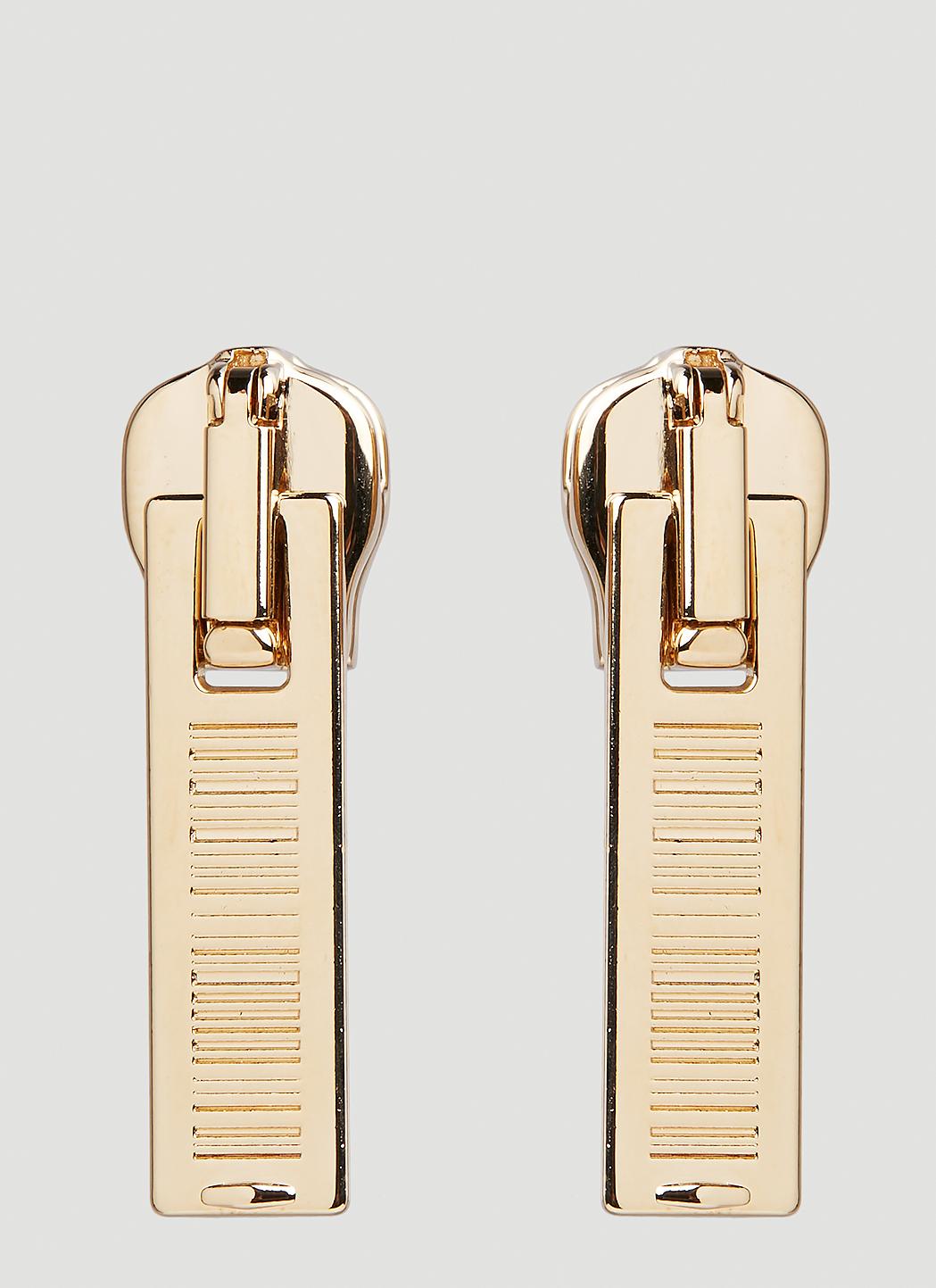 VTMNTS Barcode Zipper Earrings in Natural | Lyst Canada