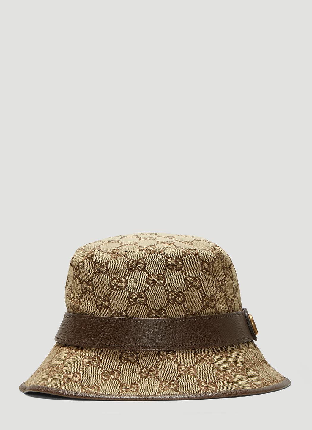 Gucci Canvas GG Supreme Fedora Bucket Hat in Brown for Men Lyst
