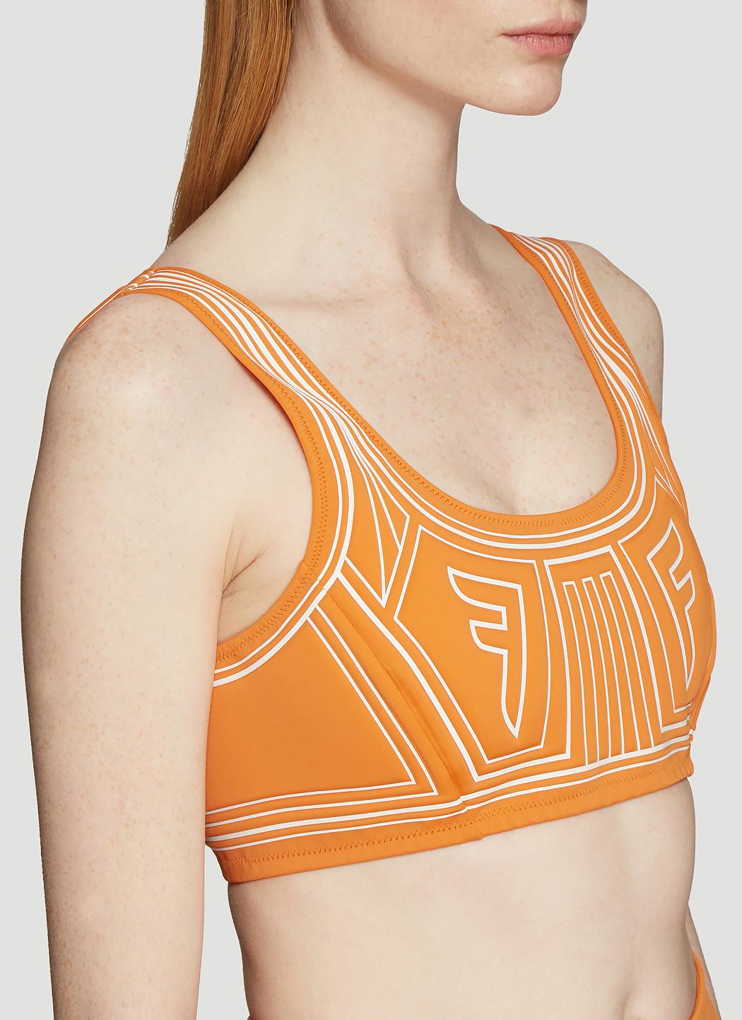 fendi orange sports bra