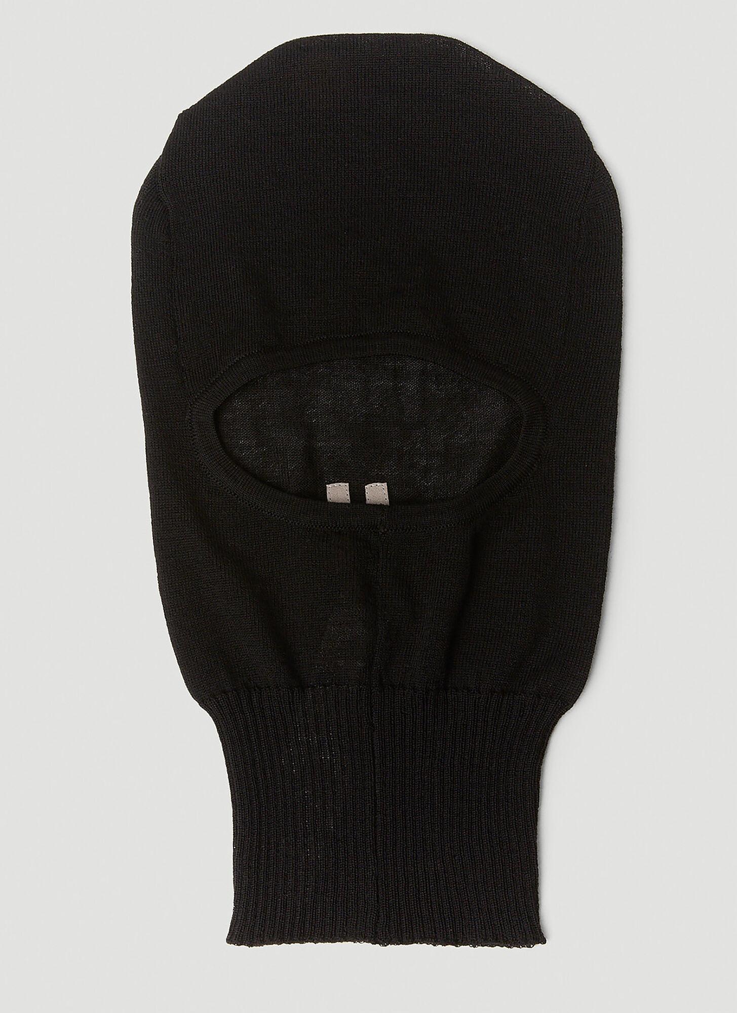 Rick Owens Ribbed Knit Balaclava in Black for Men | Lyst