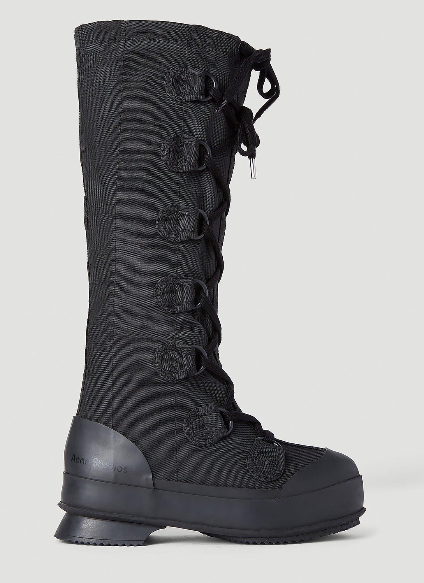 Acne Studios Lace Up Boots in Black | Lyst