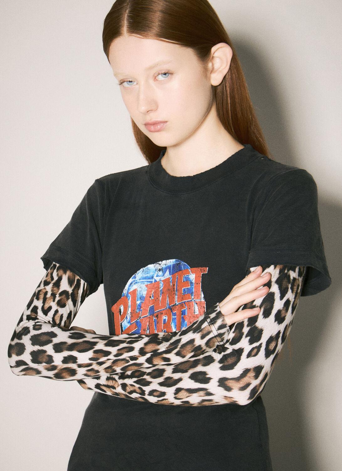 Balenciaga Planet Earth Double-Sleeve T-Shirt | Lyst