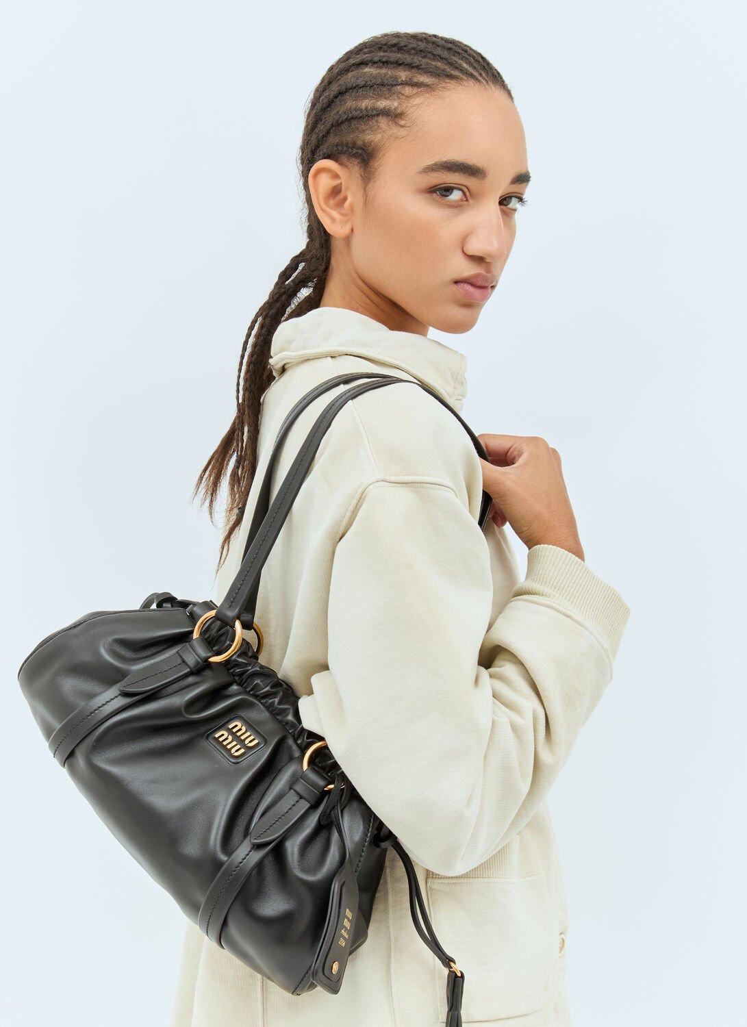 Miu Miu Joie Nappa Leather Shoulder Bag in White | Lyst