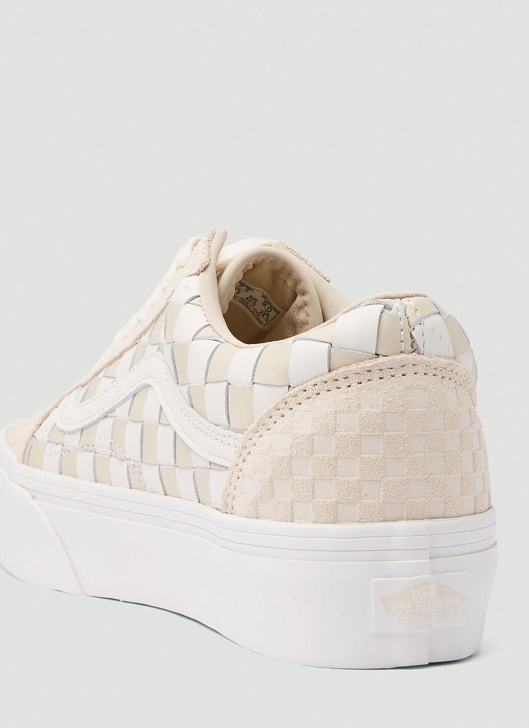 vans white platform sneakers