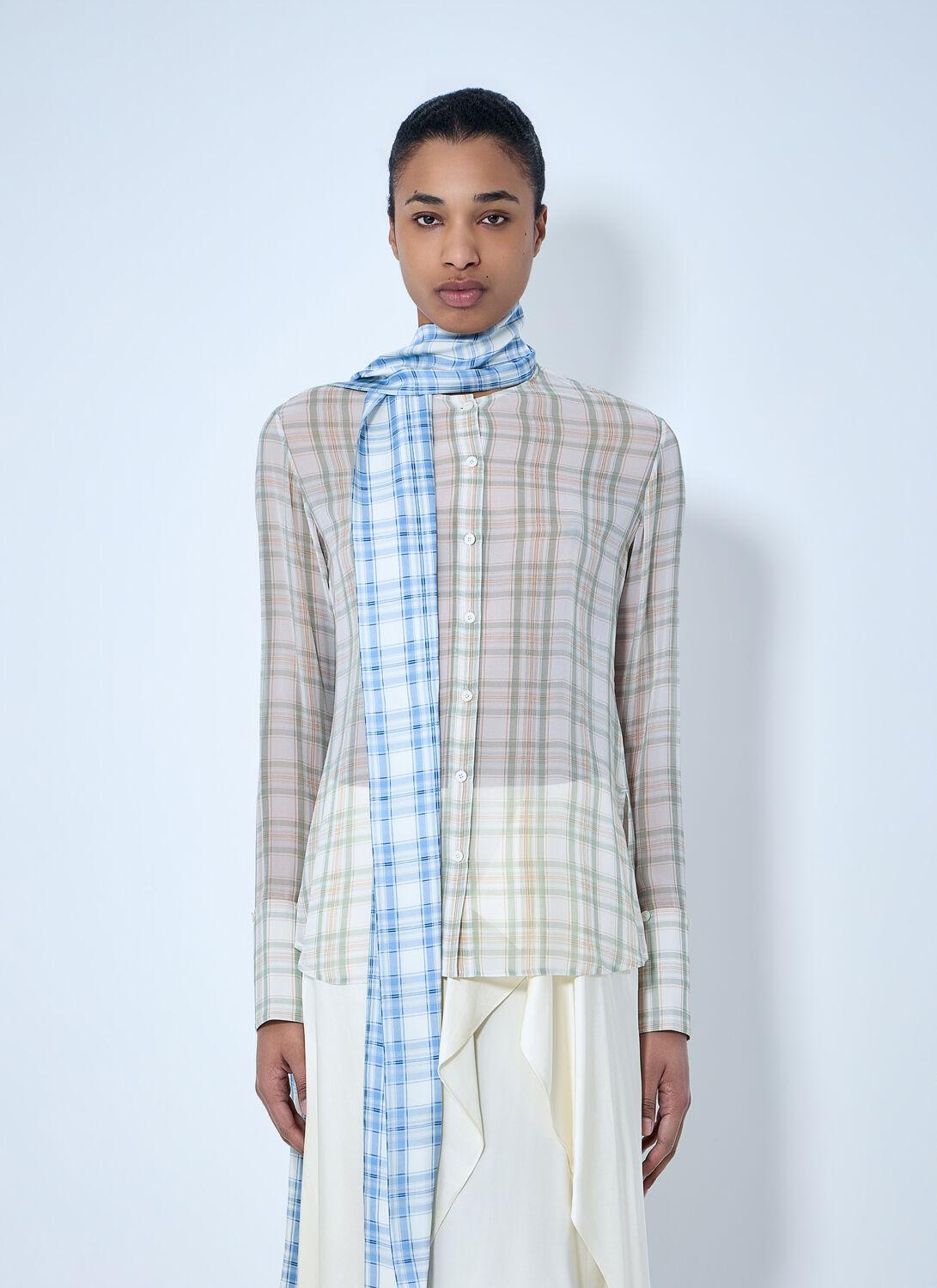 acne studios ブラウス Acne Studios - Layered Printed T-shirt - Pumpkin orange