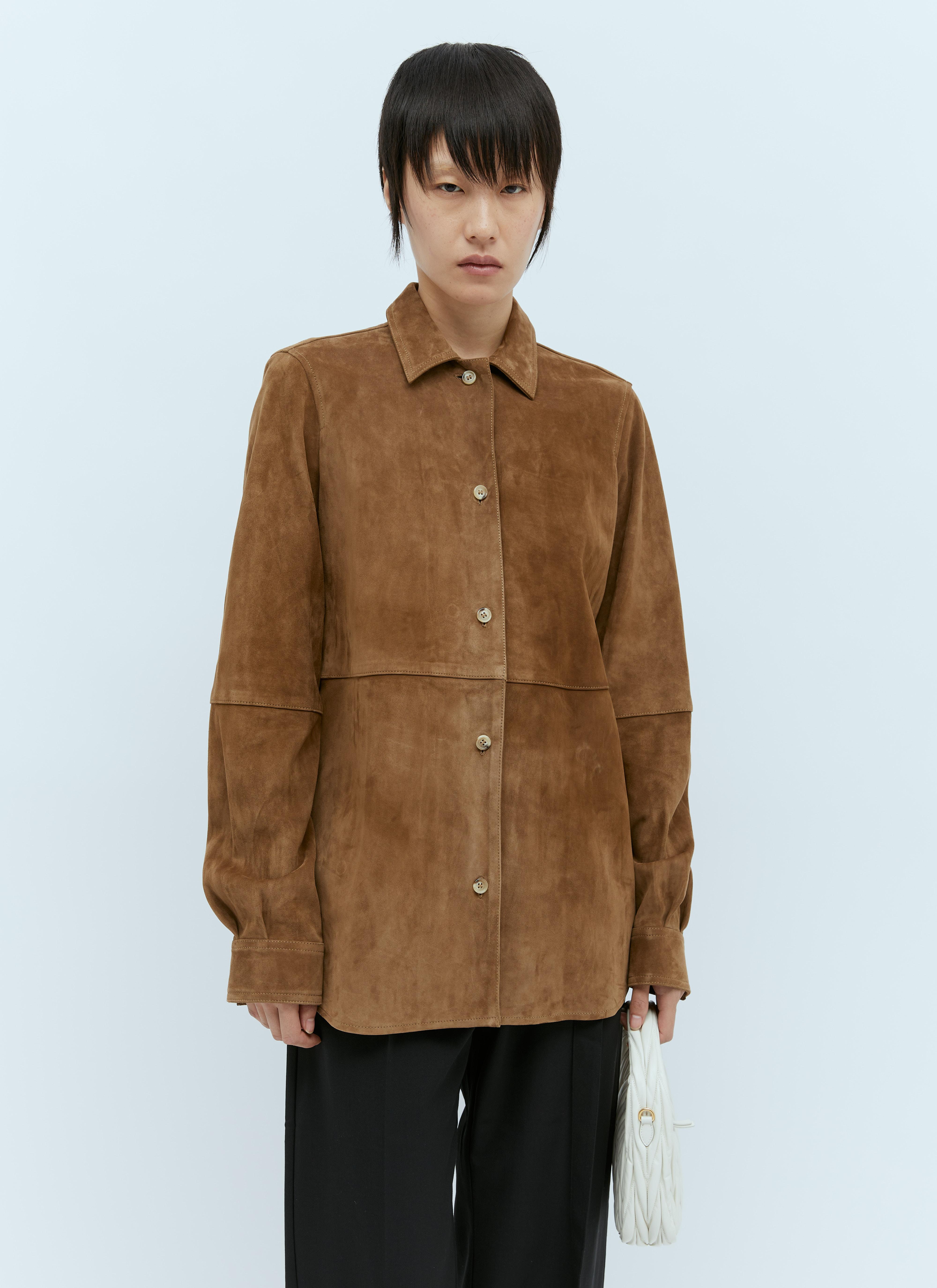 TOTEME｜LEATHER JACKETS (Soft Suede Shirt (242-WRT1768-L Soft suede shirt cornsilk – TOTEME