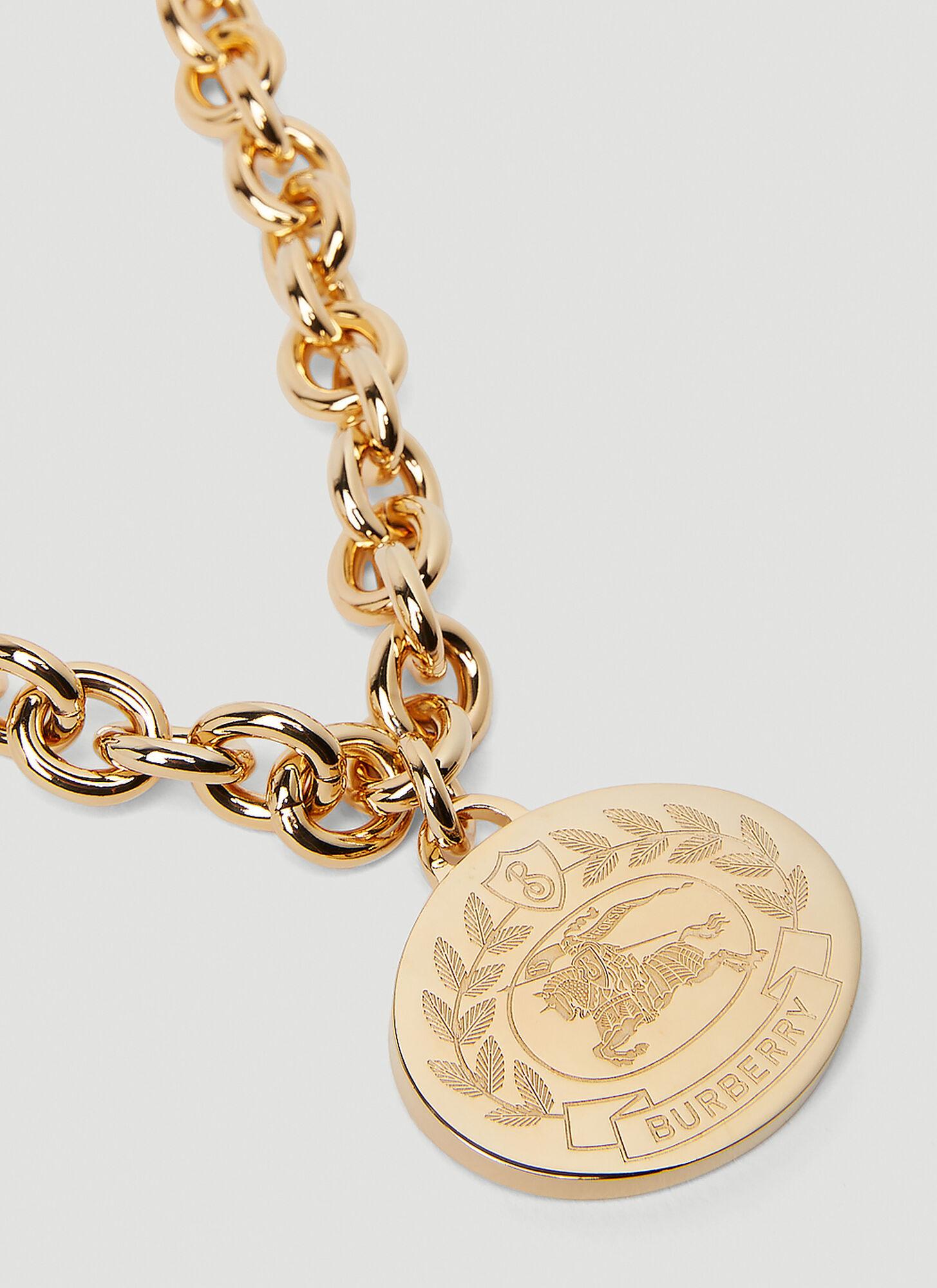 Burberry Equestrian Knight Pendant Necklace in White | Lyst