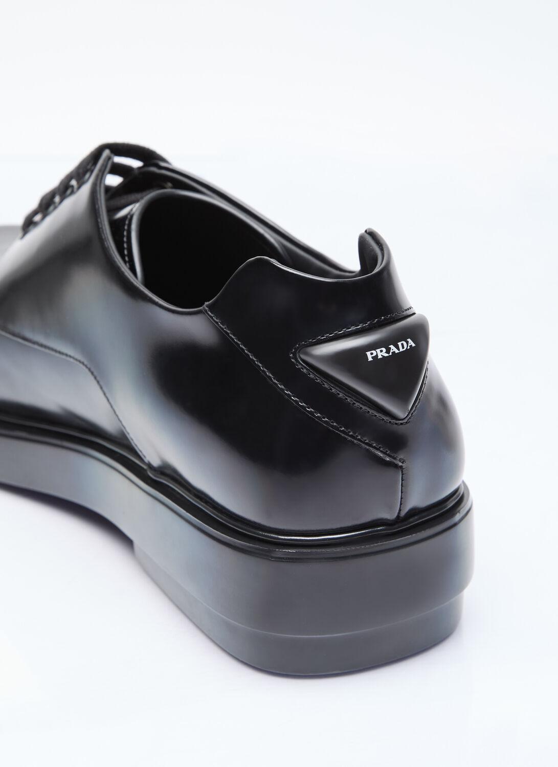 靴 Prada square toe leather belted shoes Prada Men's Black Leather Square Toe Dress Shoe w/ Black
