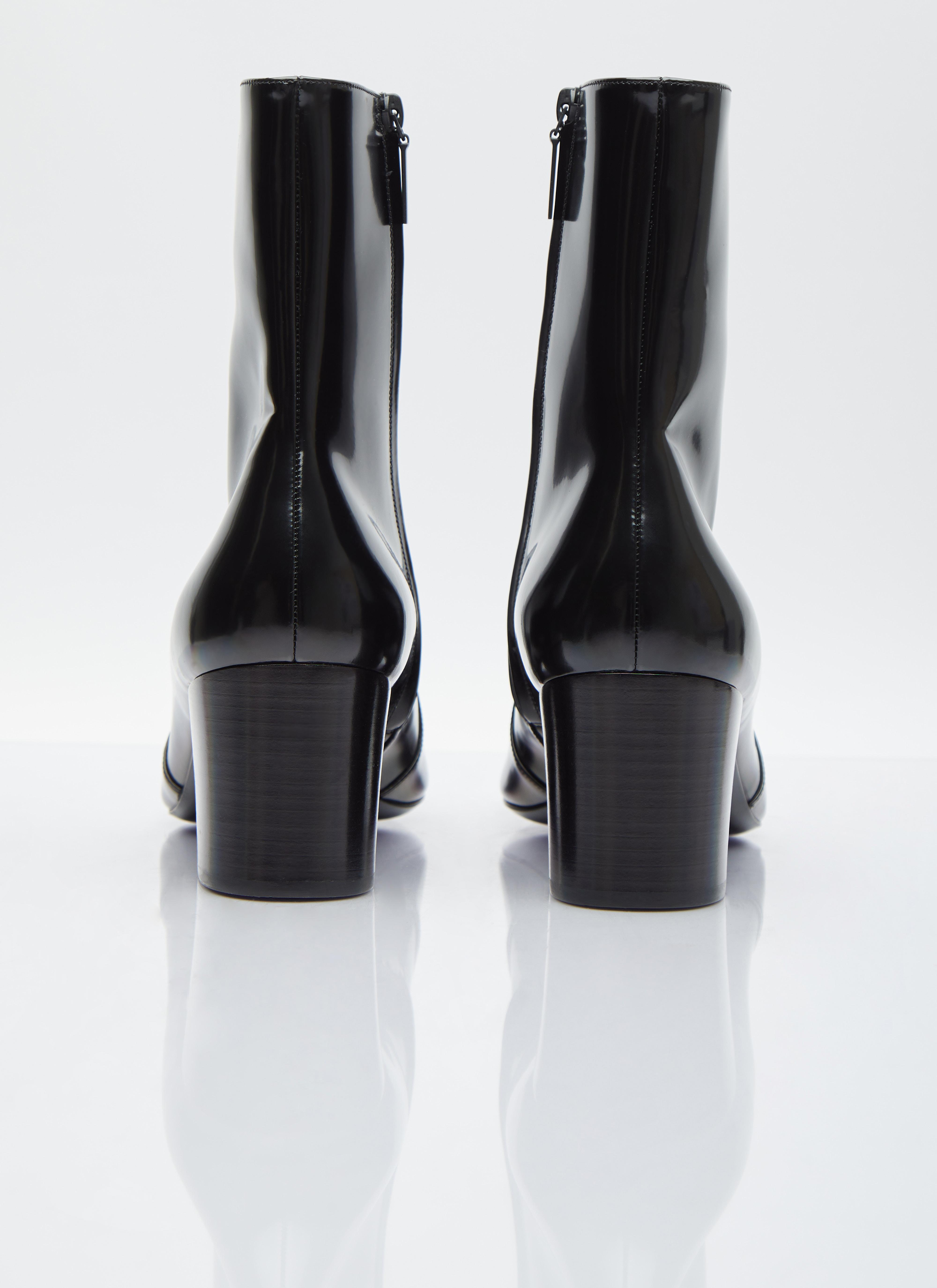 Saint Laurent Xiv Zipped Leather Boots in Black for Men | Lyst 