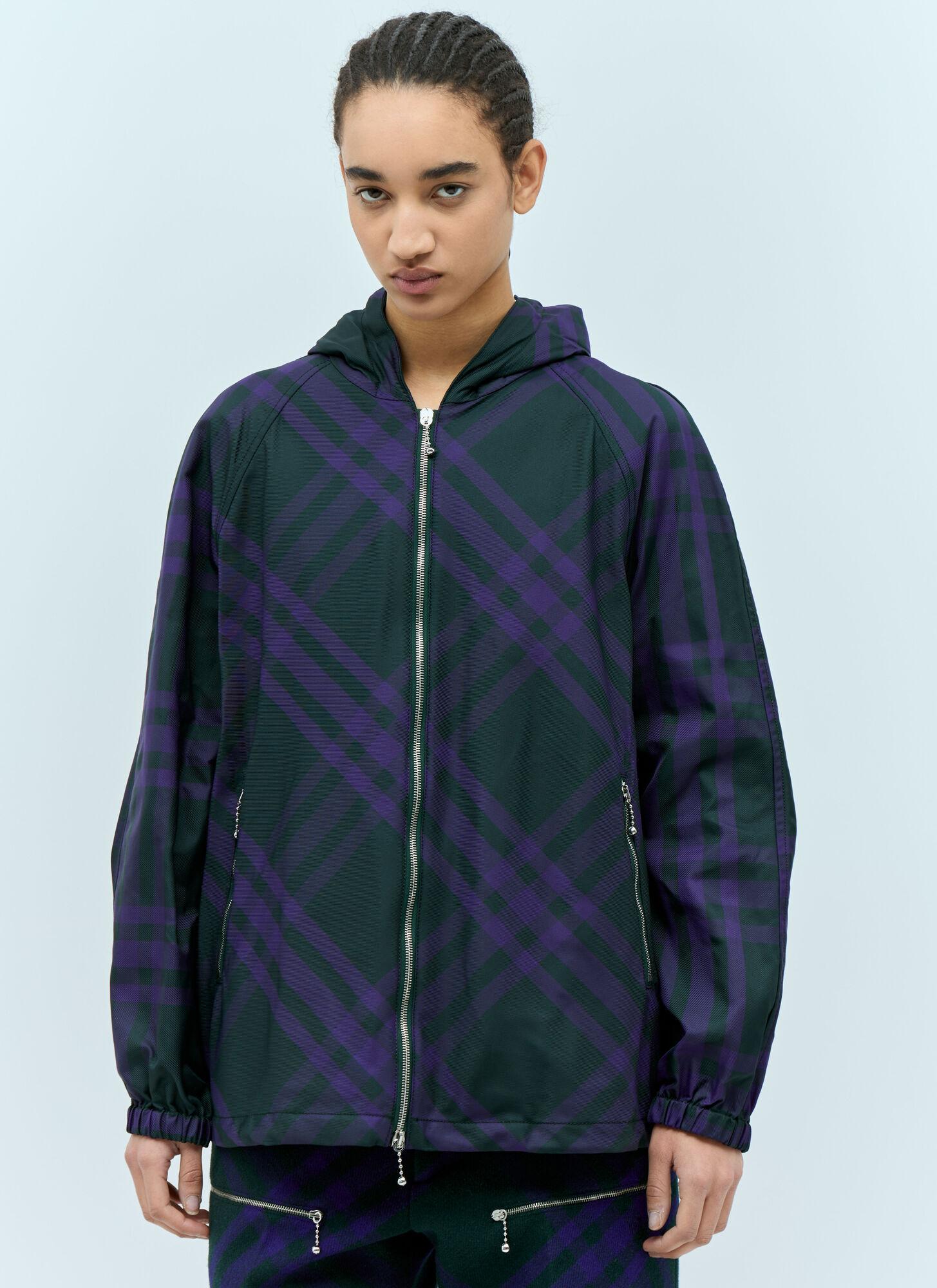 Burberry Check Nylon Twill Windbreaker Jacket in Blue Lyst UK