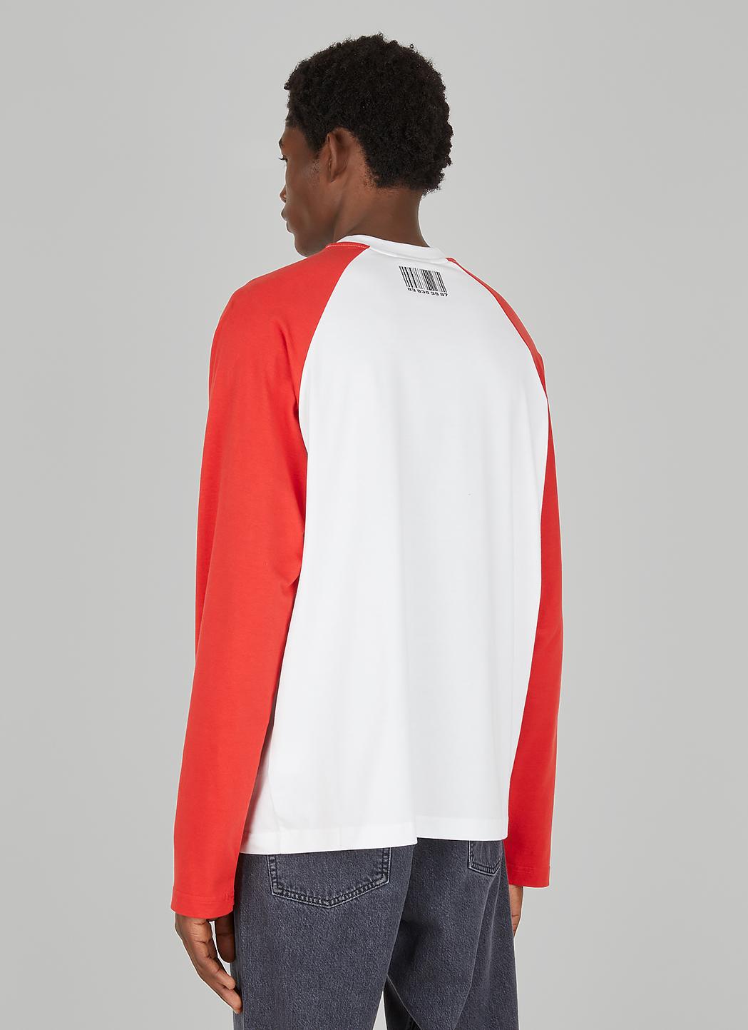 VTMNTS Barcode Long Sleeve T-shirt in Red for Men | Lyst