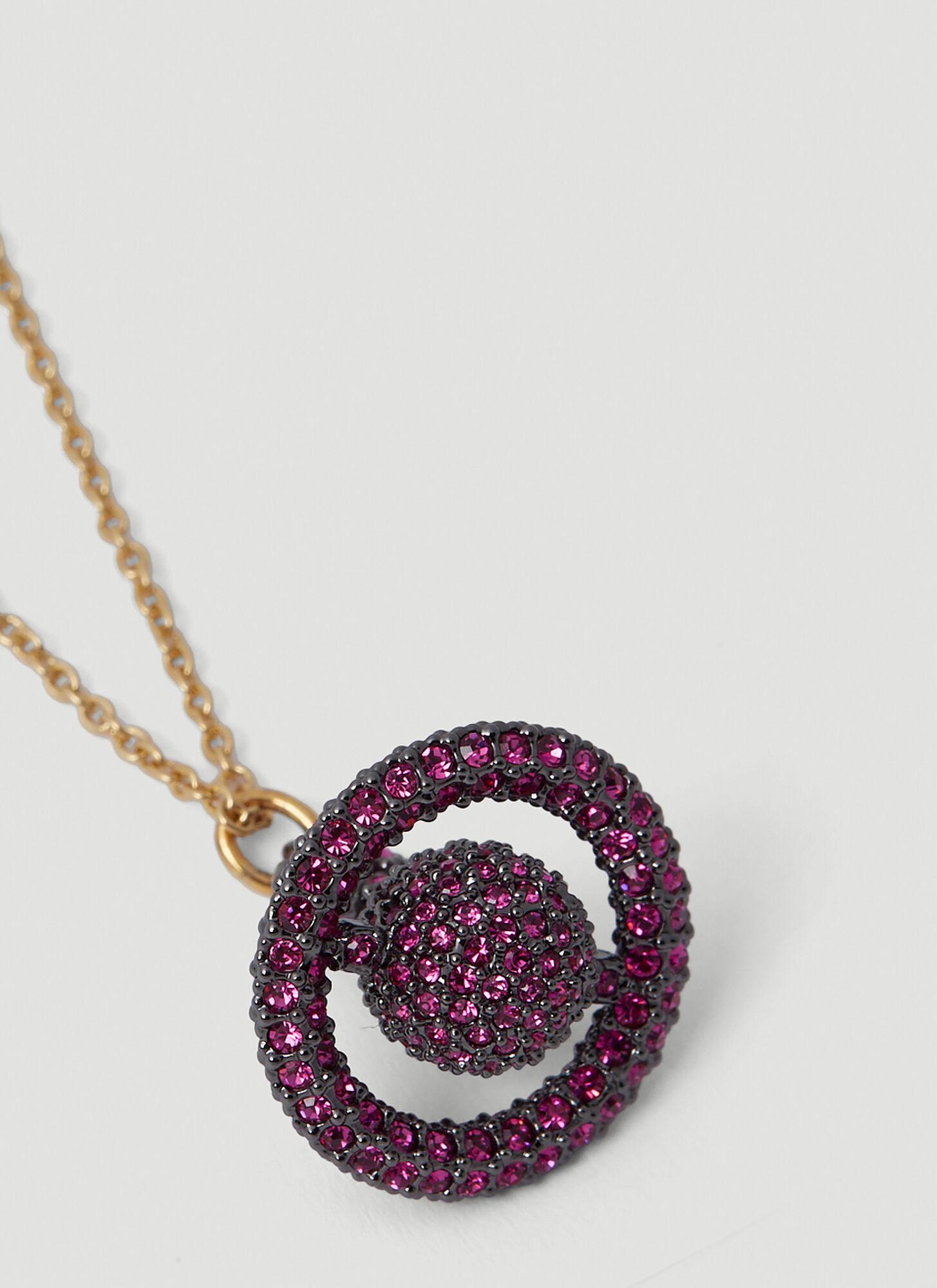 Vivienne Westwood Grace 3D petite orb necklace rose gold pink swarovski  crystals | eBay