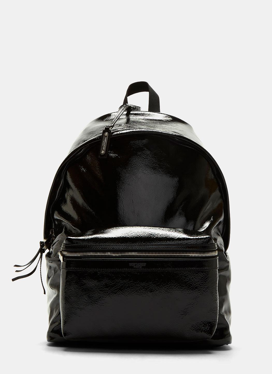 Saint Laurent Classic City Patent Leather Backpack In ...