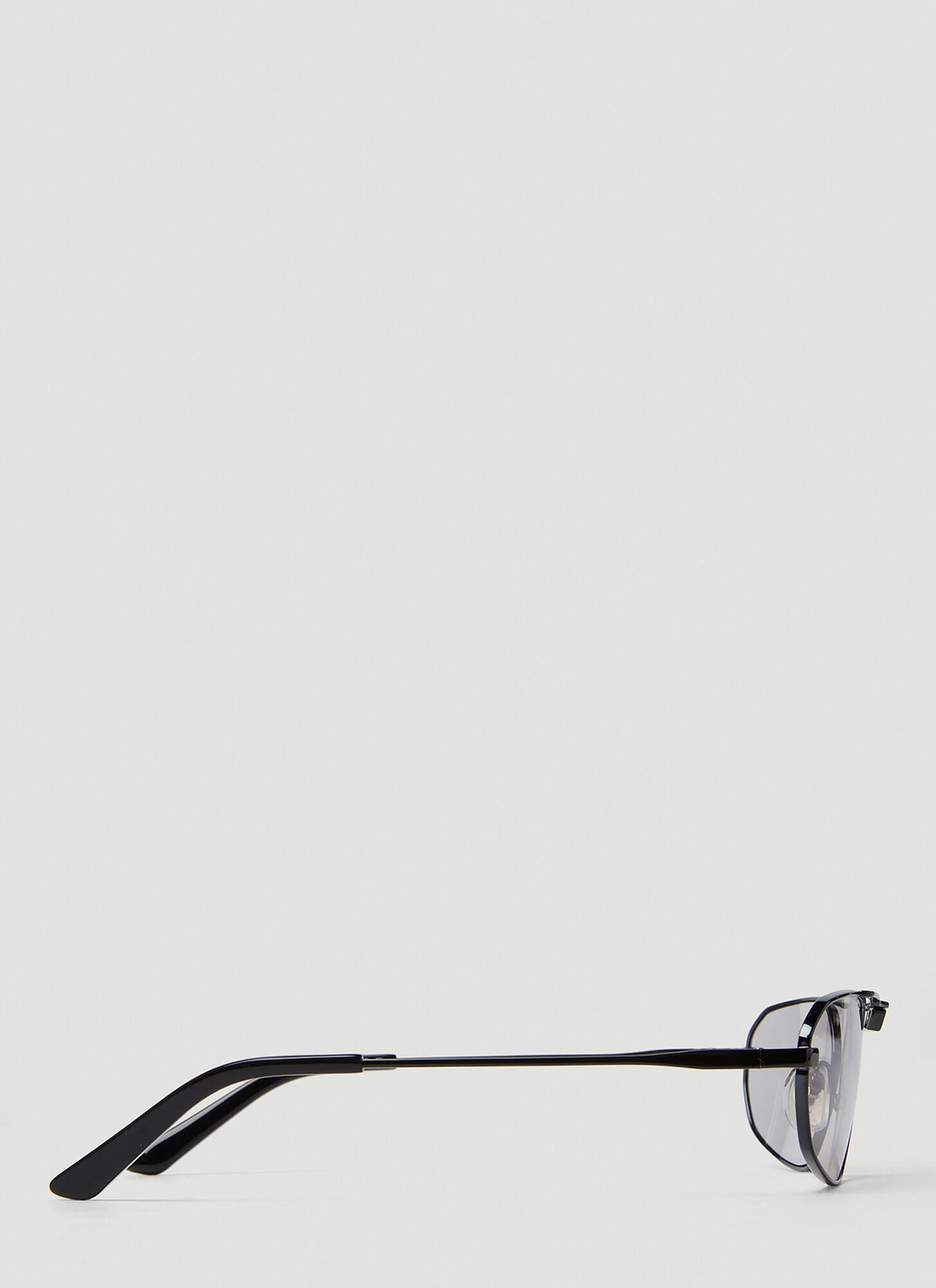 Balenciaga Oval Frame Sunglasses in Black for Men | Lyst