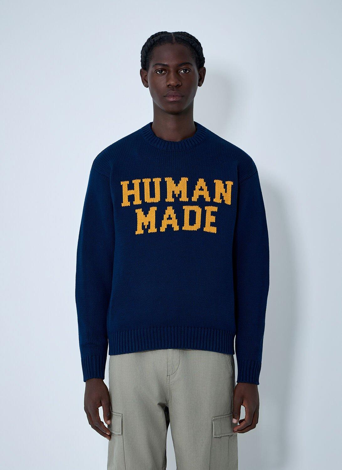 HUMAN MADE ニットセーター 青 人気商品】HUMAN MADE KNIT SWEATER BLUE Human Made Knitwear