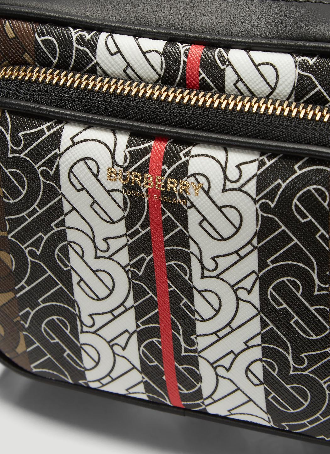 Burberry Canvas Tb Monogram Stripe Cross Body Bag In Brown - Lyst