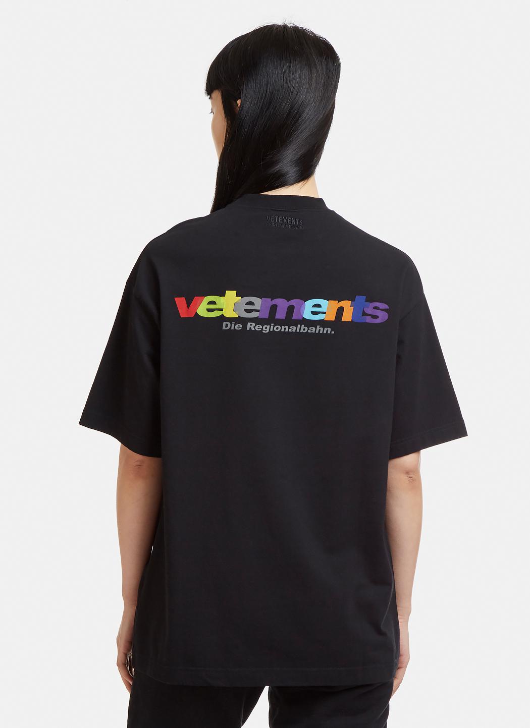 Vetements Cotton Die Regionalbahn T-shirt In Black - Lyst
