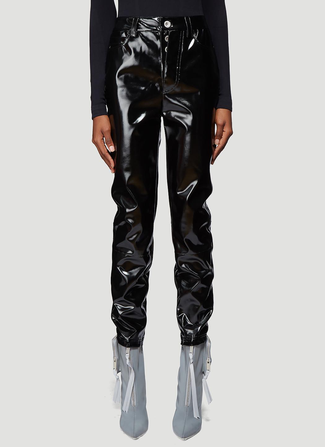 Unravel Project Synthetic Latex High Waist Skinny Pants In Black - Lyst