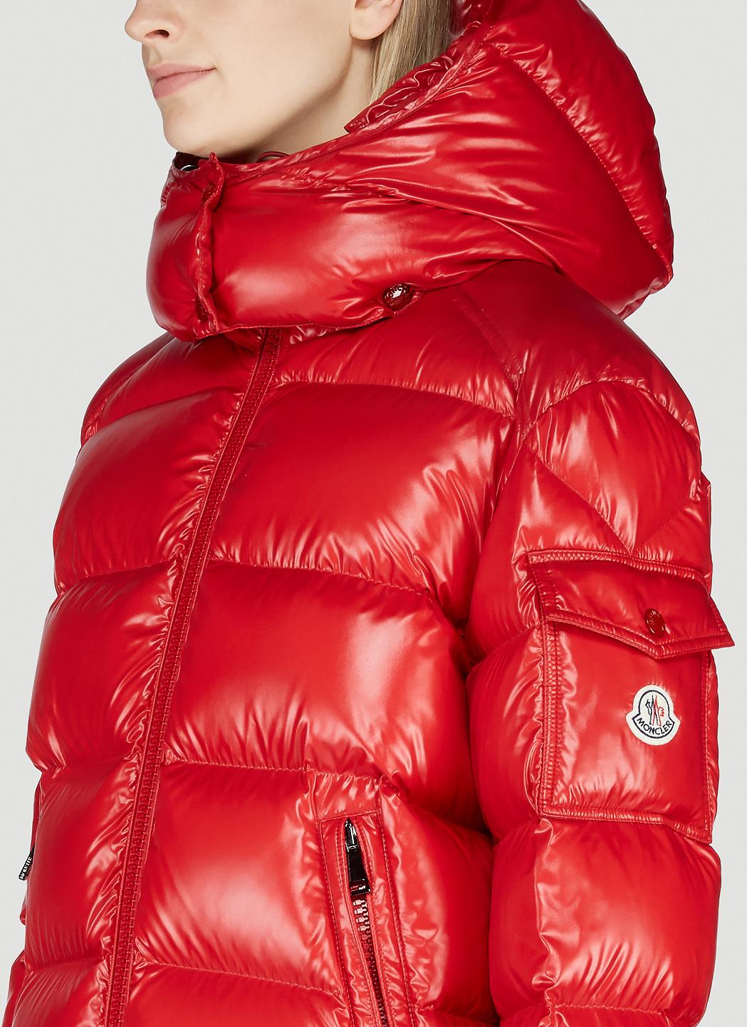 Moncler Maire Quilted Down Puffer Jacket in Red | Lyst