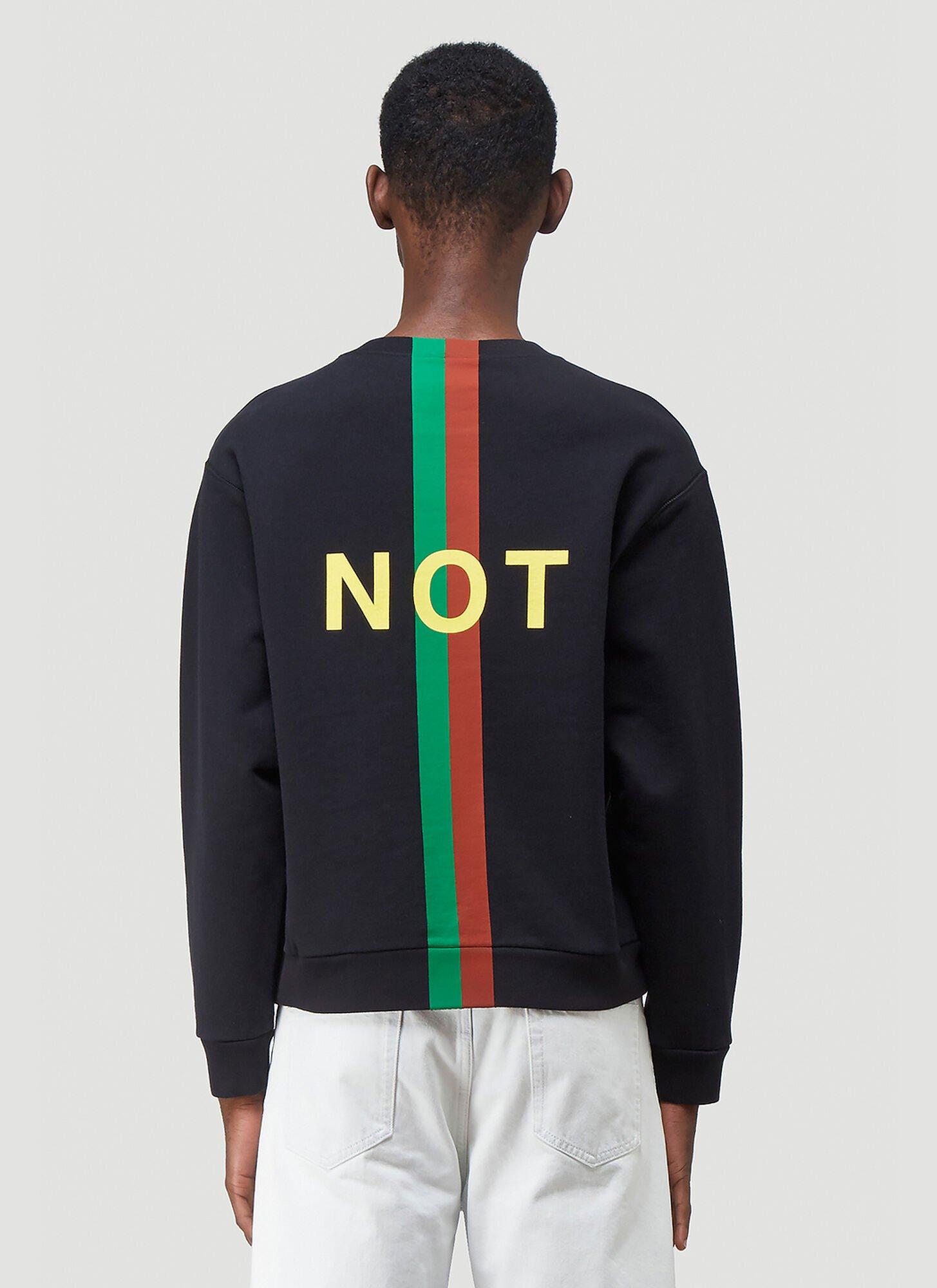 Gucci 'fake/not' Print Sweatshirt in Black for Men | Lyst UK