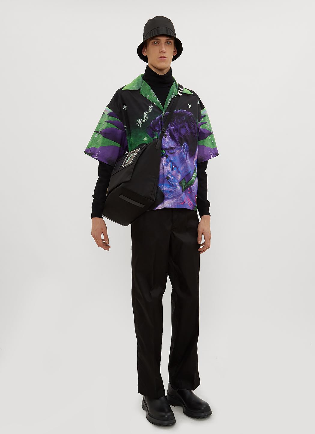 Prada Cotton Cleopatra Kissing Bowling Shirt In Purple for Men | Lyst Canada