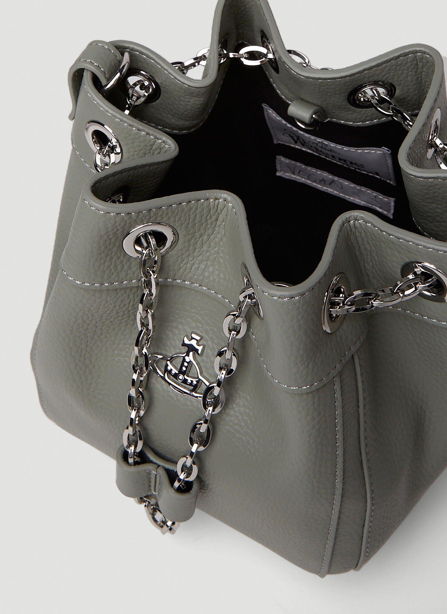 Vivienne Westwood Chrissy Small Bucket Handbag in Gray