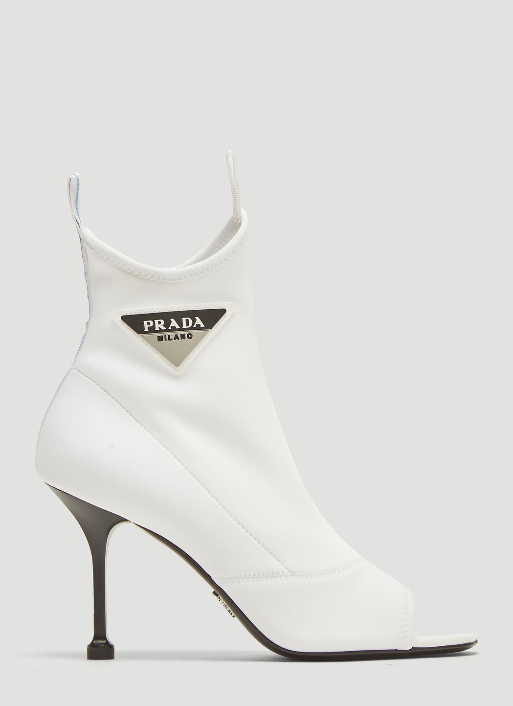 prada white booties