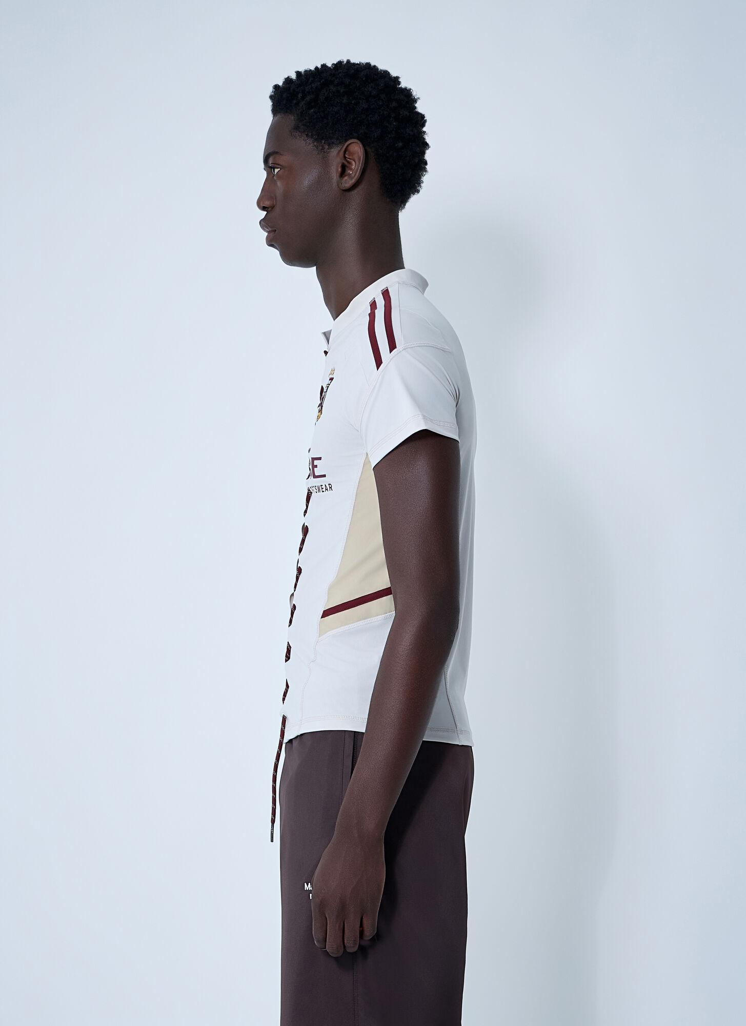 Martine Rose Lace-Up Logo Motif Football Shirt in White for Men 