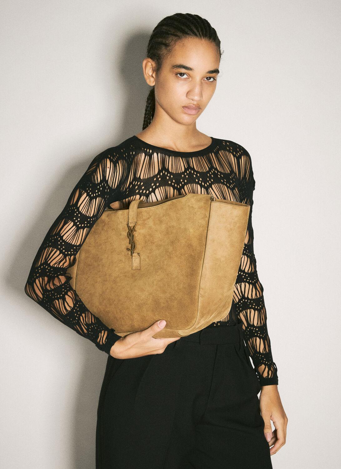 ショルダーバッグ・ポシェット SUEDE LE 5 A 7 BEA SHOULDER Saint Laurent Le 5 À 7 Bea Suede Shoulder Bag in Natural | Lyst