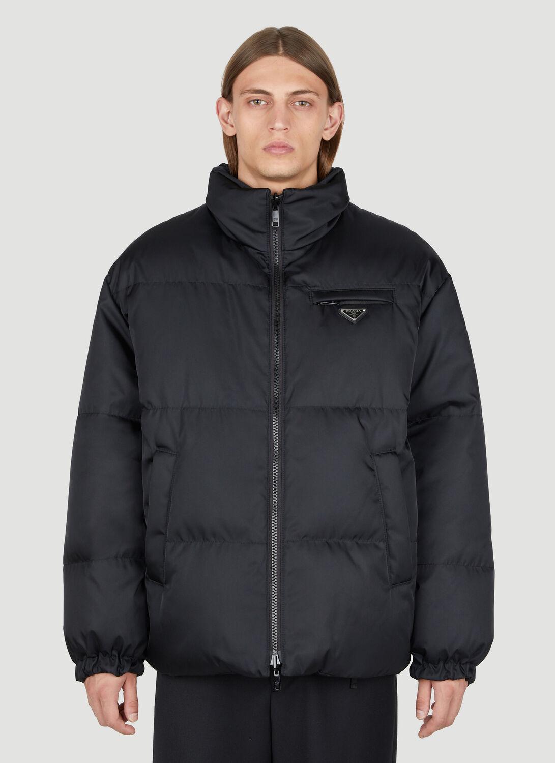 Prada Re-nylon Reversible Down Jacket in Gray for Men