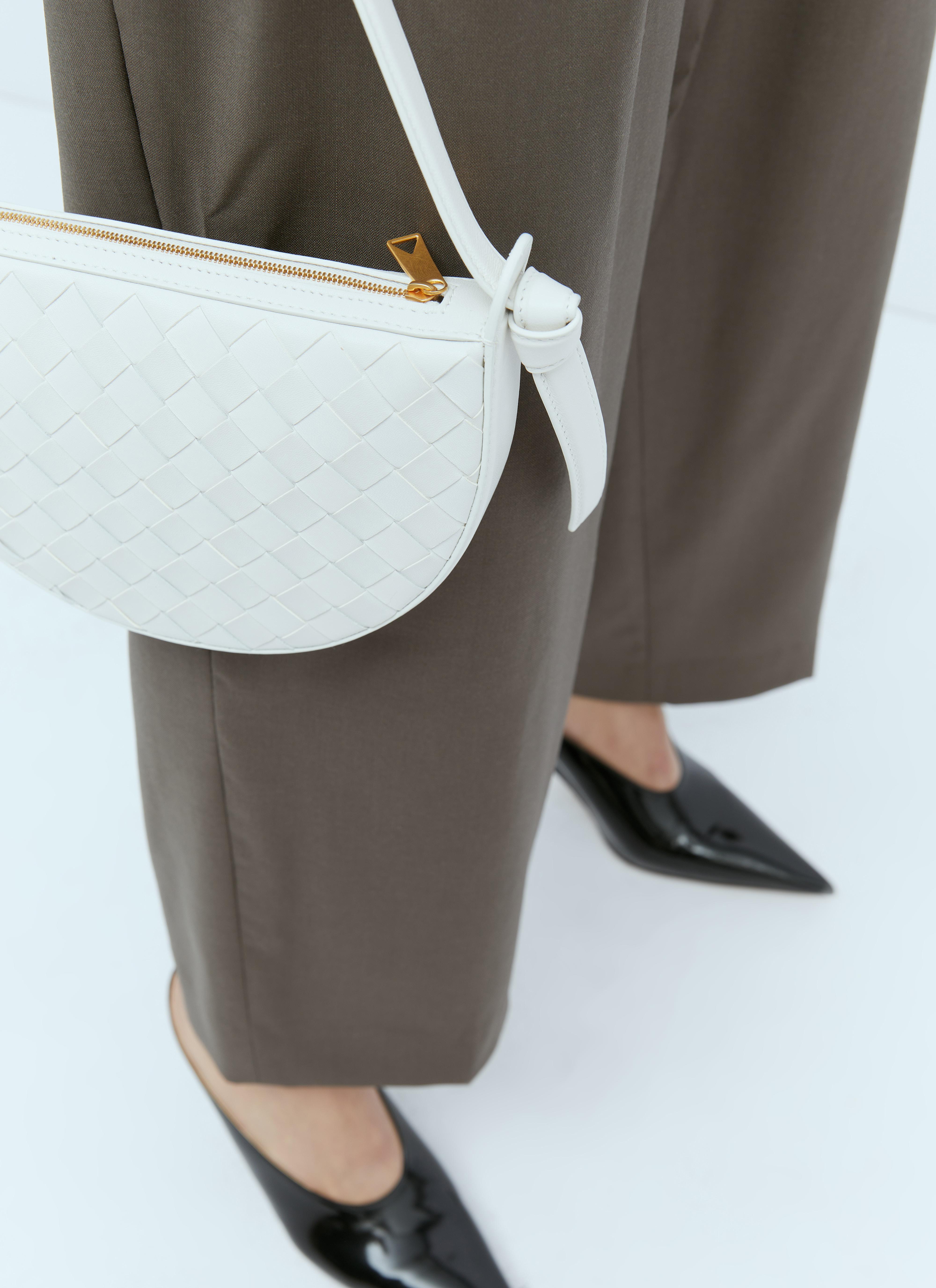 【関税込み】Bottega Veneta ホワイト ミニ Sunrise バッグ BOTTEGA VENETA | Mini Leather Sunrise Top Handle Bag | WHITE