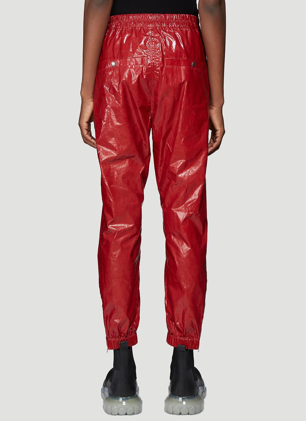 rick owens red leather pants