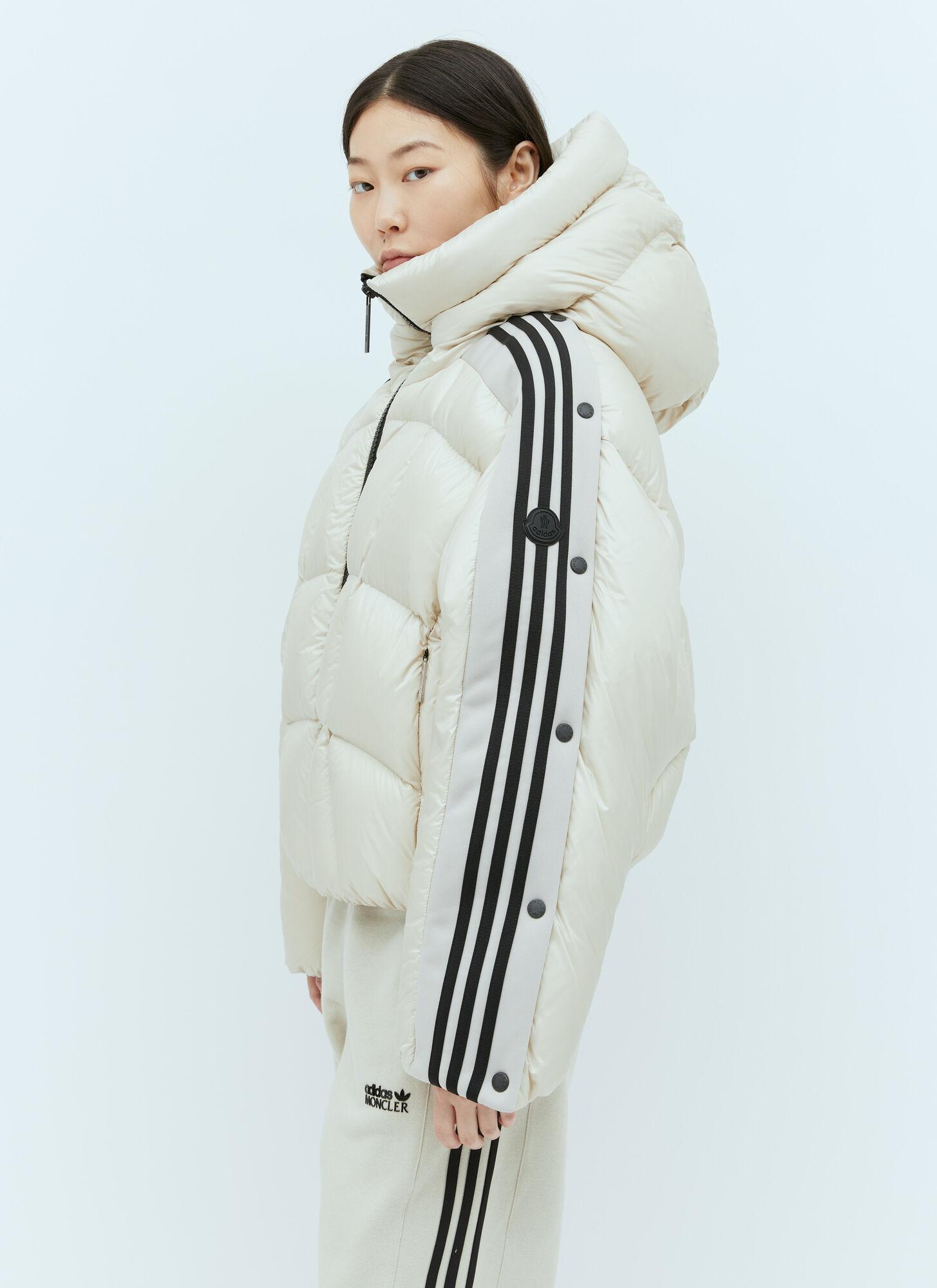 Moncler x adidas Originals Funise Short Down Jacket in Grey | Lyst 