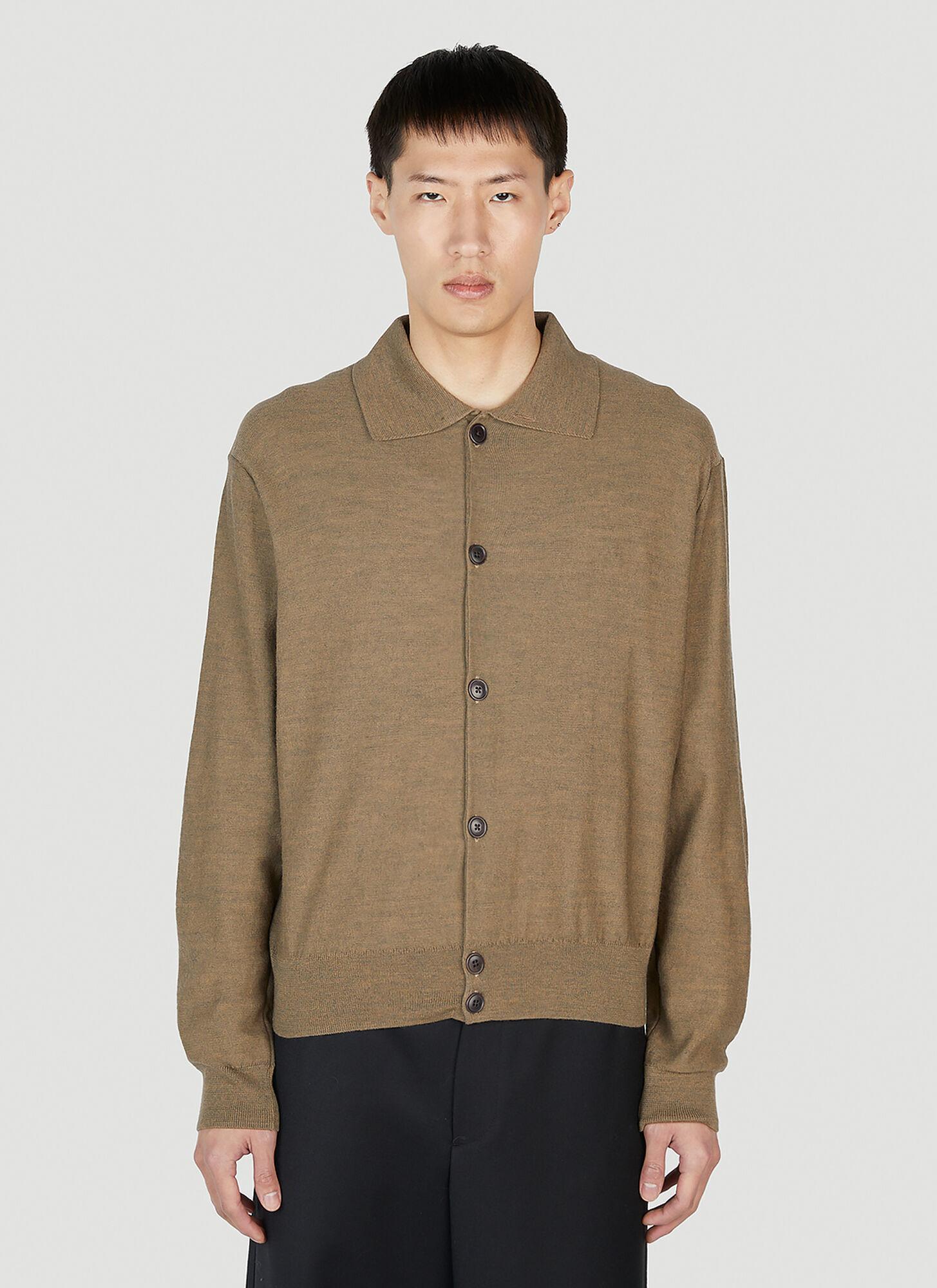 Lemaire Convertible Collar Cardigan in Natural for Men Lyst