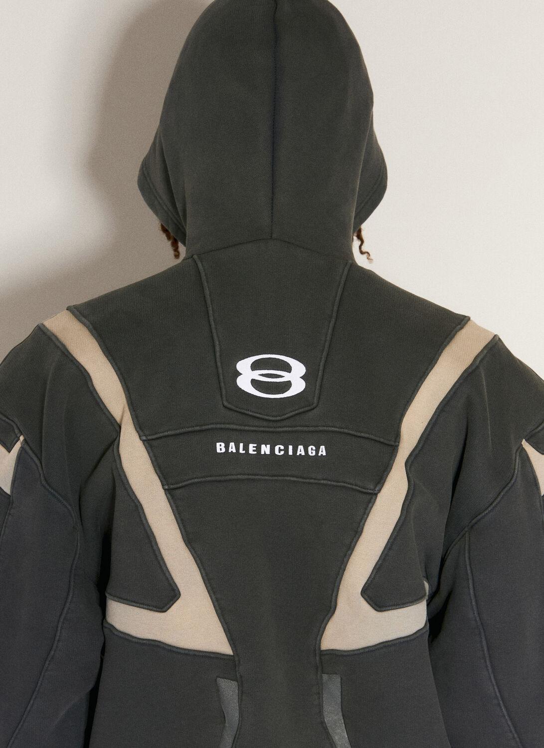 Balenciaga Biker Hooded Sweatshirt in Gray for Men | Lyst
