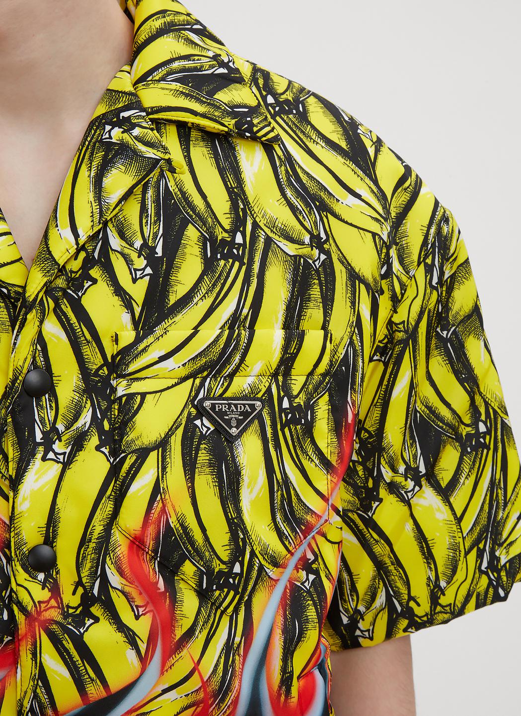 Prada Banana And Flame Print Shirt in Yellow for Men | Lyst