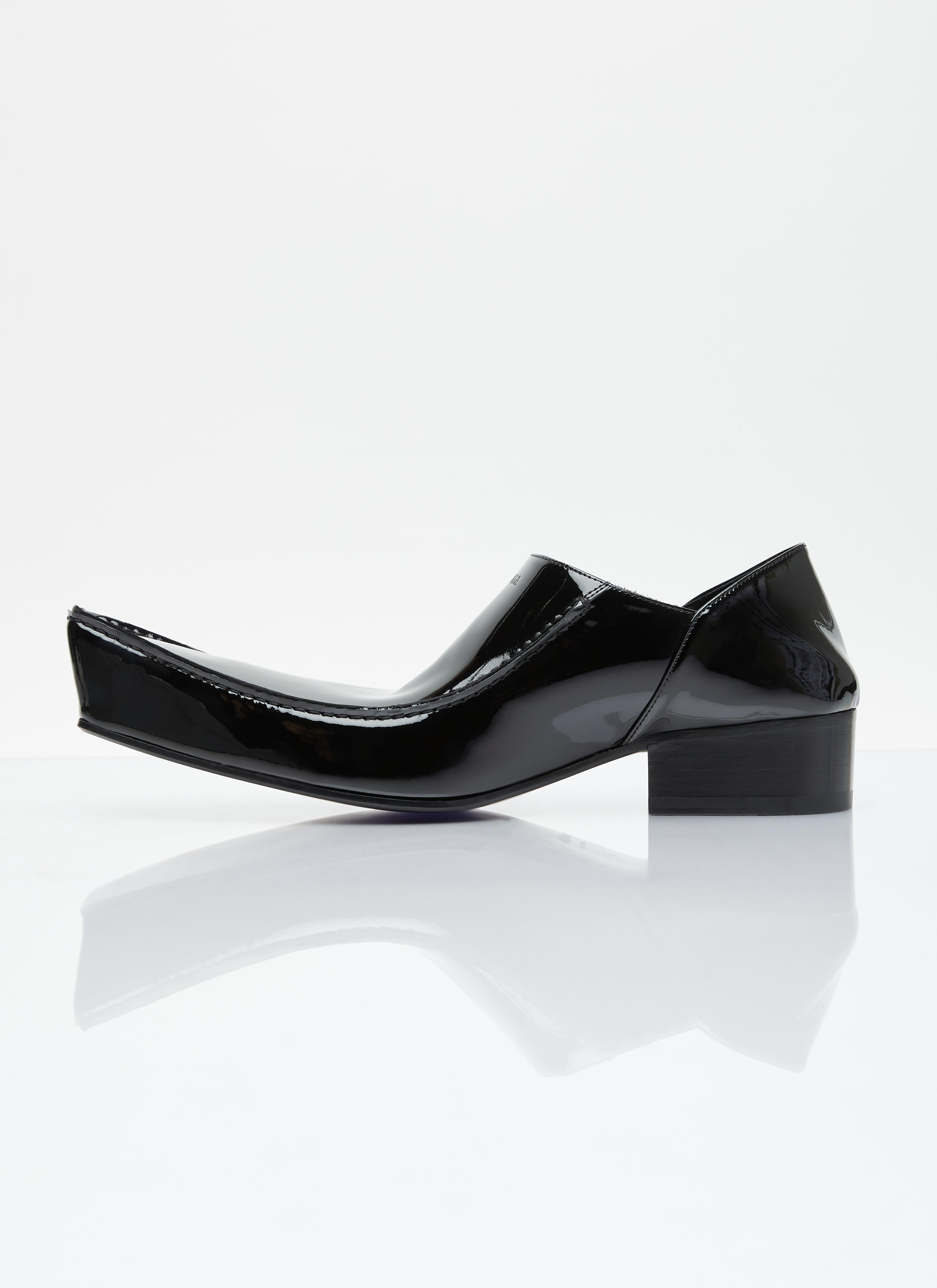 Balenciaga Romeo Collapsible-Heel Patent-Leather Loafers in Black