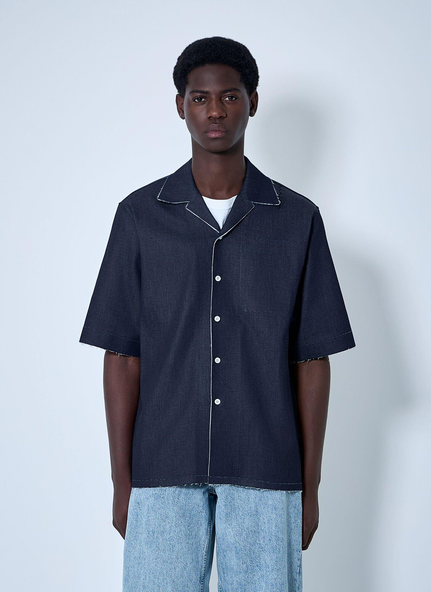 MARNI bowling shirts (black,blue) 44