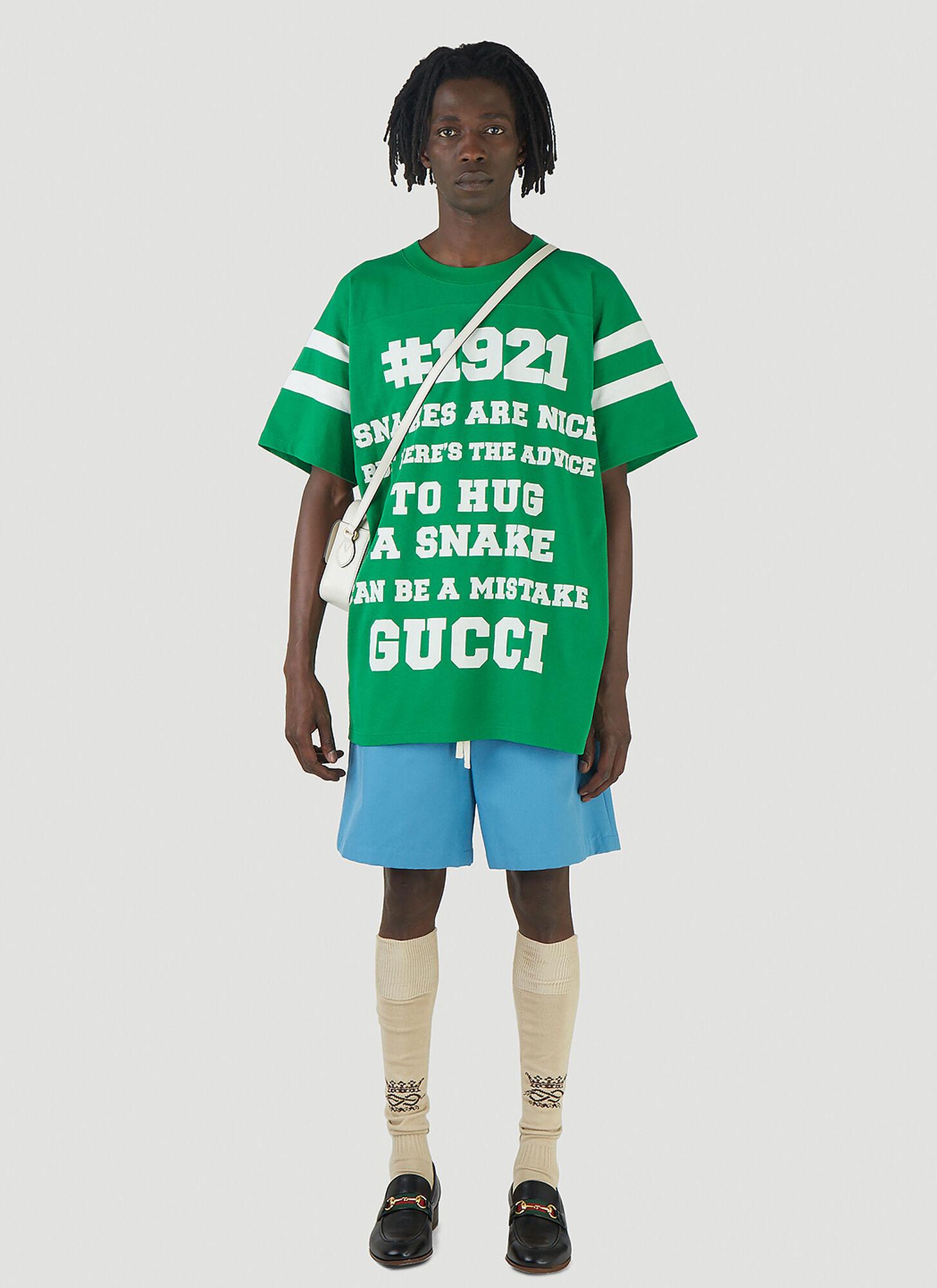 Gucci Cotton To Hug A Snake T-shirt in Green for Men | Lyst