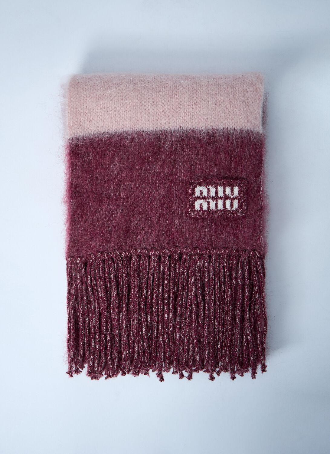 マフラー・ストール MIU MIU STRIPED MOHAIR BLEND SCARF CM MiuMiu(ミュウミュウ) マフラー・ストール(レディース